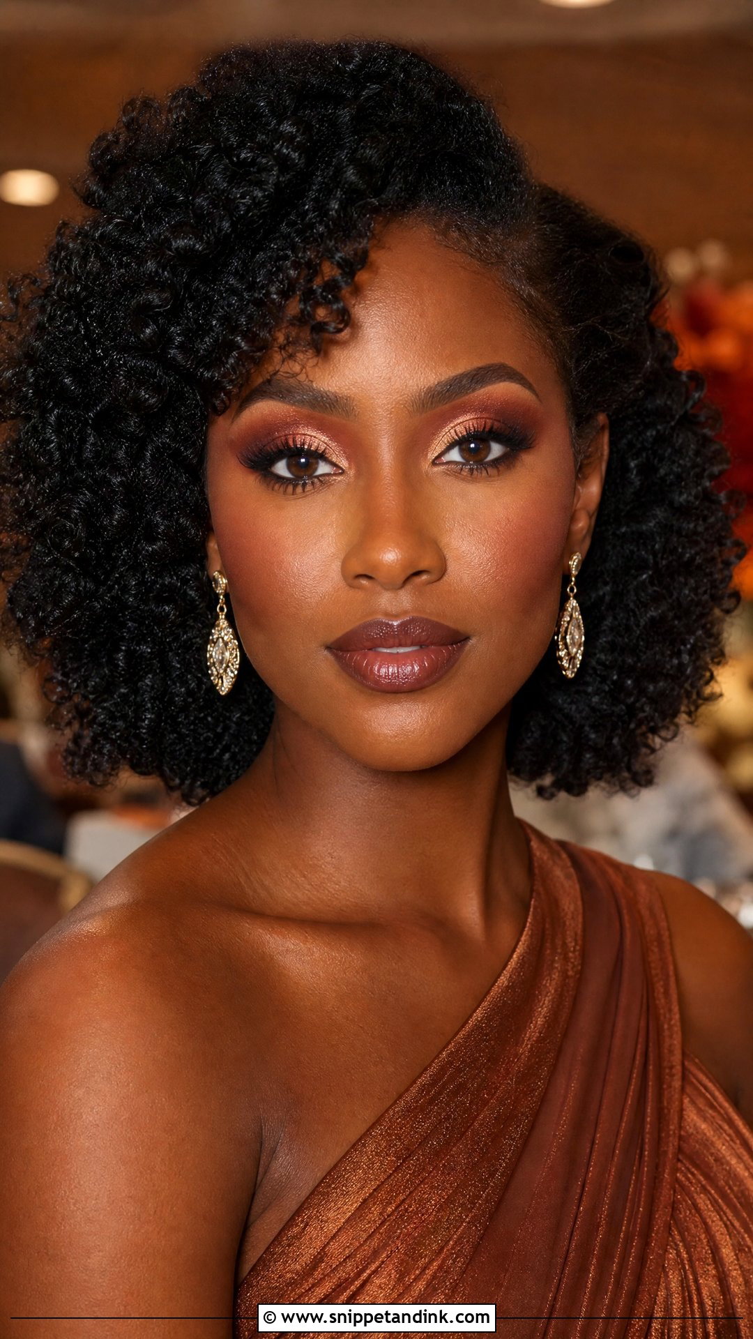 Deep Skin Autumn Wedding Makeup - Snippet and Ink - 20 Autumn Wedding Makeup Ideas