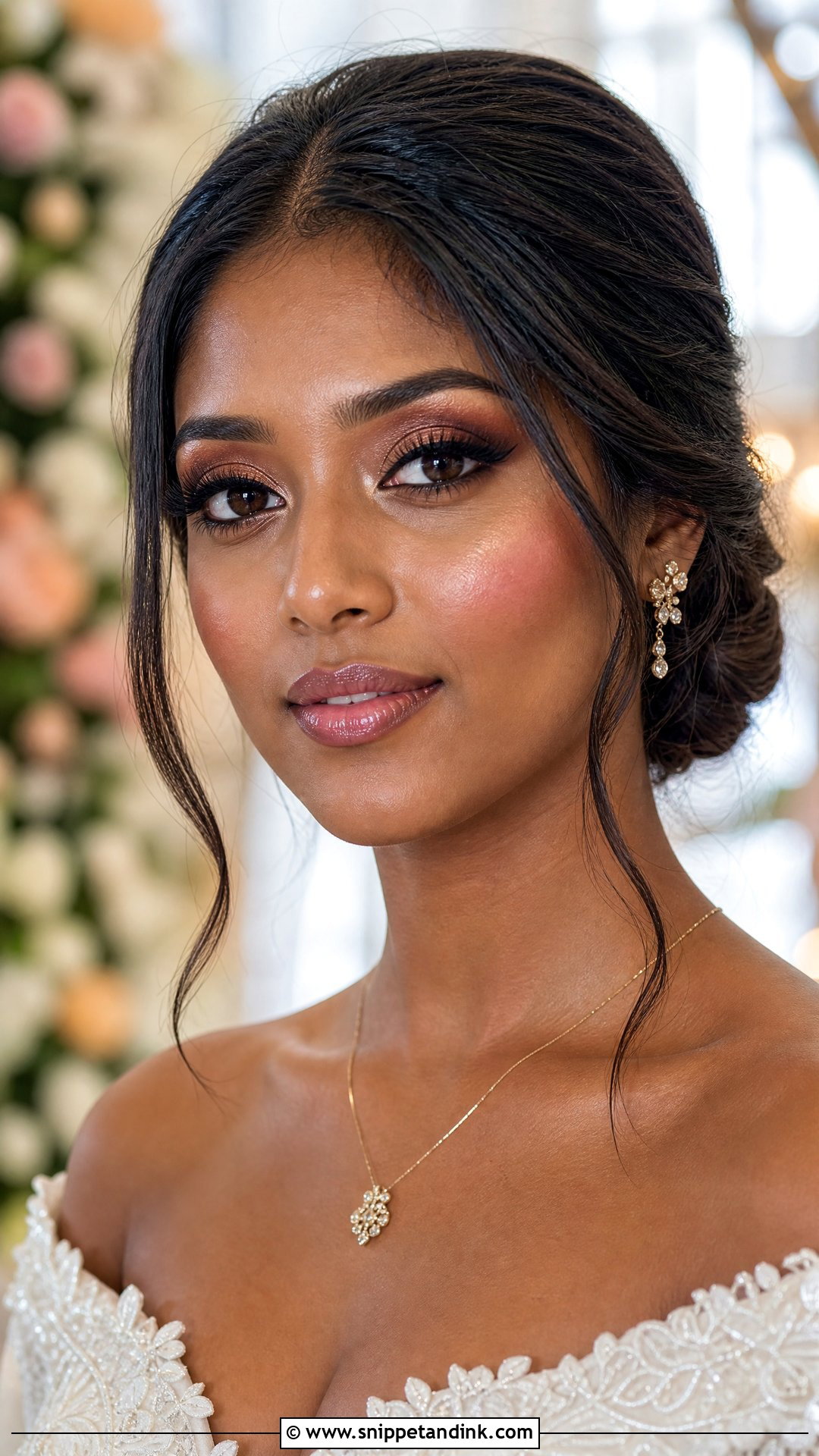 Deep Skin Bridal Makeup For Brown Eyes - Snippet and Ink - 25 Natural Bridal Makeup for Brown Eyes Brunettes