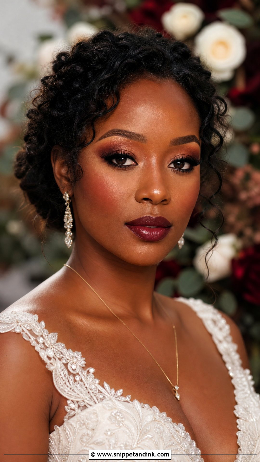 Deep Skin Fall Bridal Makeup - Snippet and Ink - 25 Fall Wedding Makeup for Bride Ideas