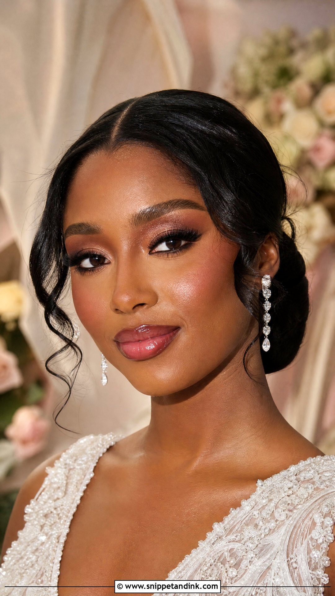 Deep Skin Rose Bridal Makeup - Snippet and Ink - 20 Rose Bridal Makeup Ideas