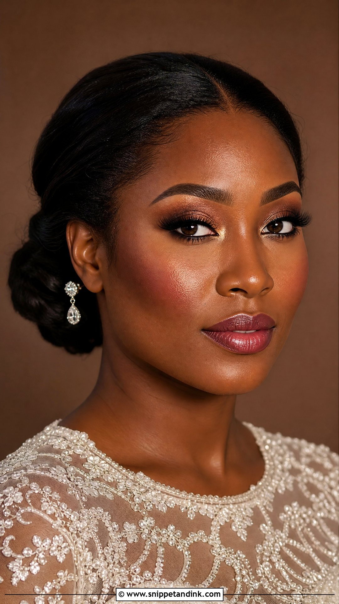 Deep Skin Wedding Makeup - Snippet and Ink - 25 Dramatic Wedding Makeup Ideas