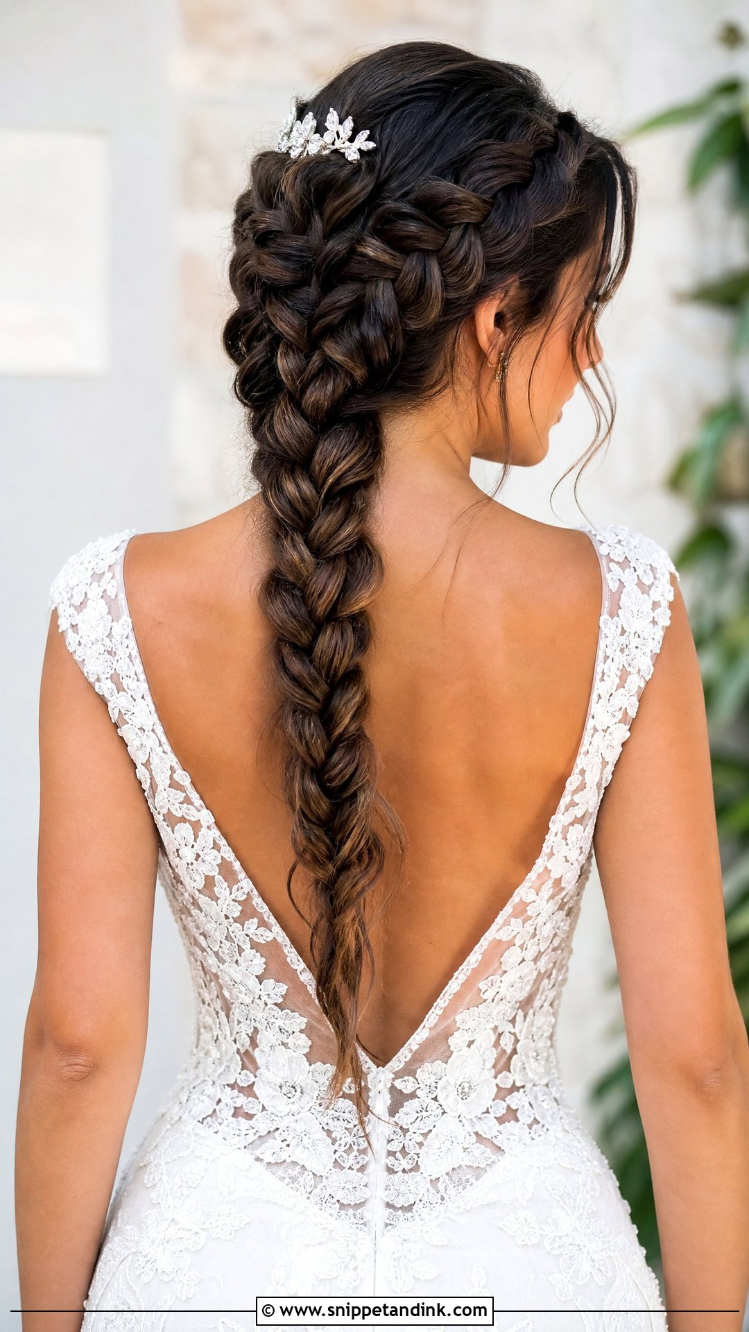 Deep V Waterfall Braid - Snippet and Ink - 20 Waterfall Braid Wedding Hair Ideas
