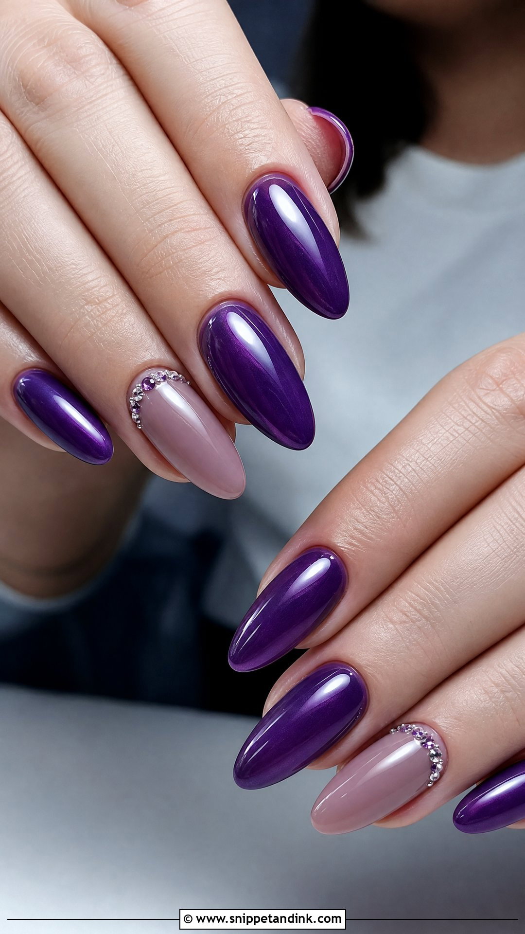 Deep Violet Wedding Nails - Snippet and Ink - 25 Purple Wedding Nails
