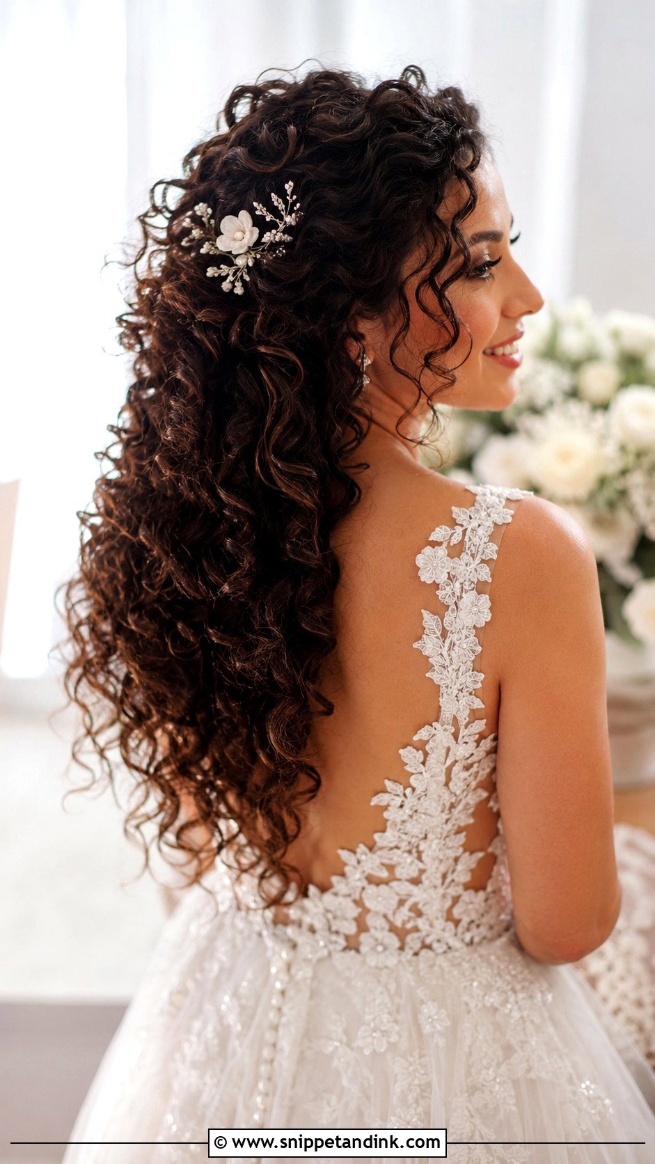 Defined Curls Wedding Hair Down - Snippet and Ink - 25 Wedding Hair Down with Curls