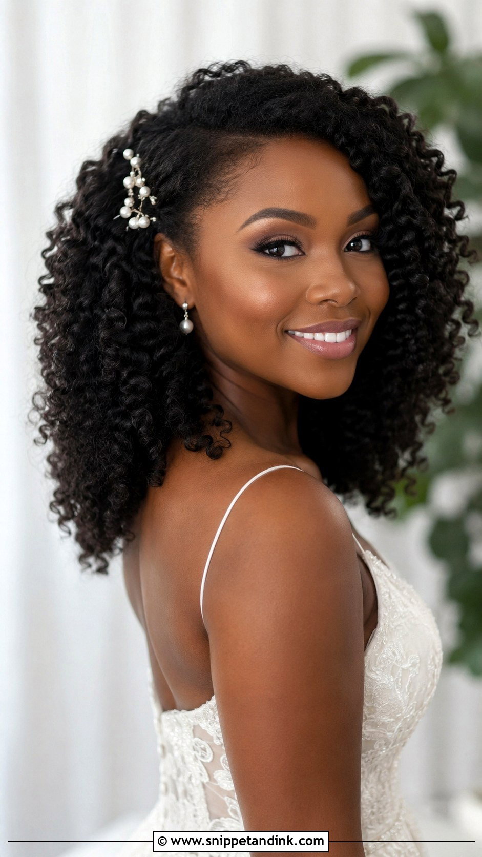 Defined Natural Curls Down - Snippet and Ink - 20 Wedding Curls Down