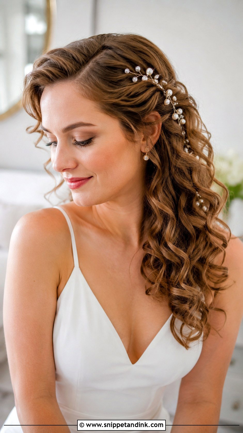 Defined Ringlets Worn Down - Snippet and Ink - 20 Wedding Hair Curly Down Ideas