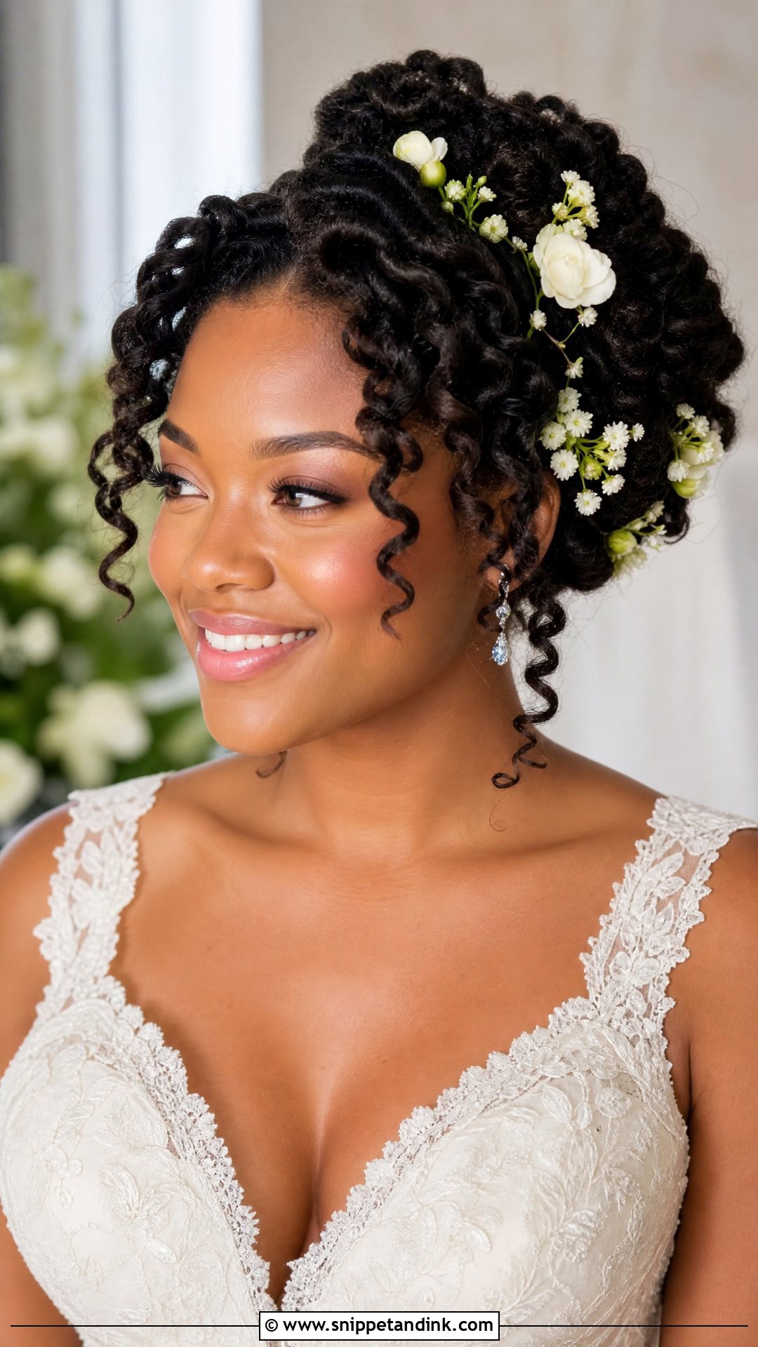 Defined Twist Out Updo for Brides - Snippet and Ink - 20 Natural Hair Styles for Brides