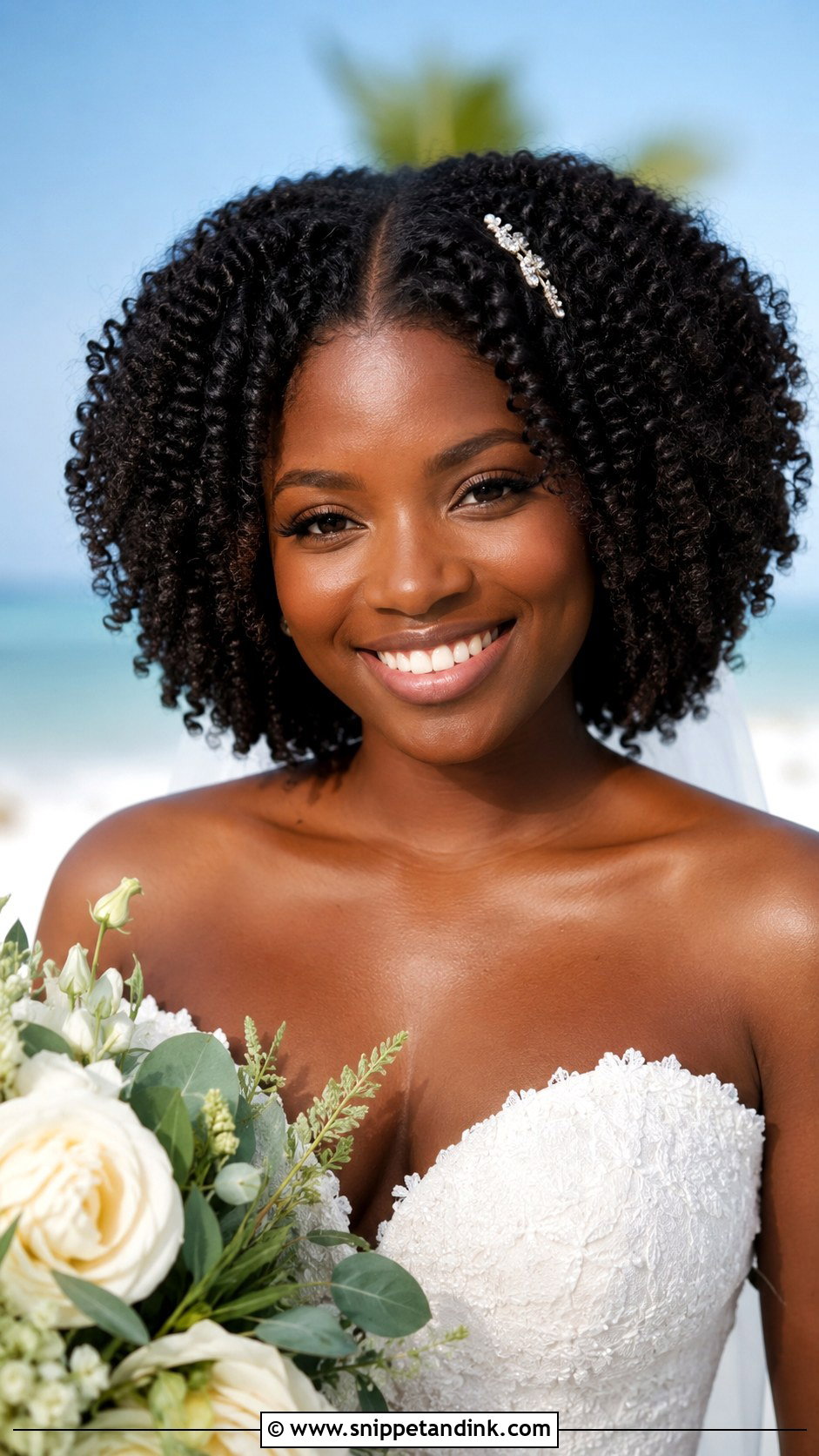 Defined Wash And Go - Snippet and Ink - 25 Natural Bridal Hairstyles Black Women