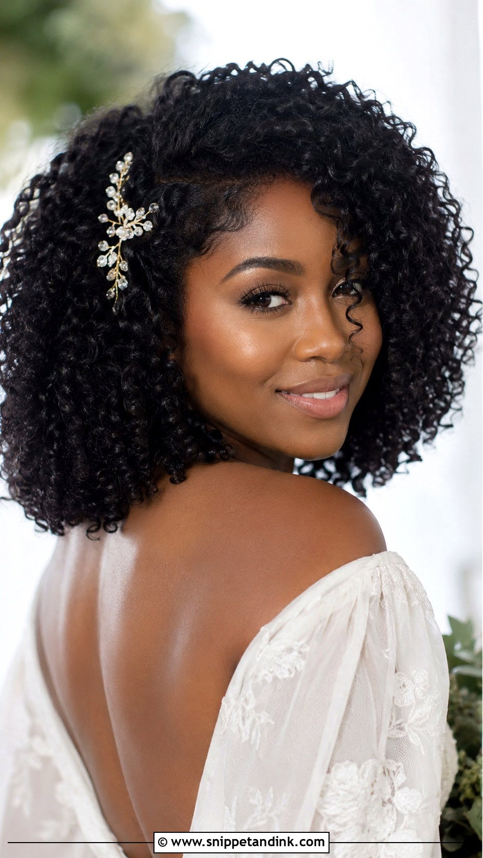 Defined Wash And Go Curls - Snippet and Ink - 20 Afro Wedding Hairstyles Brides