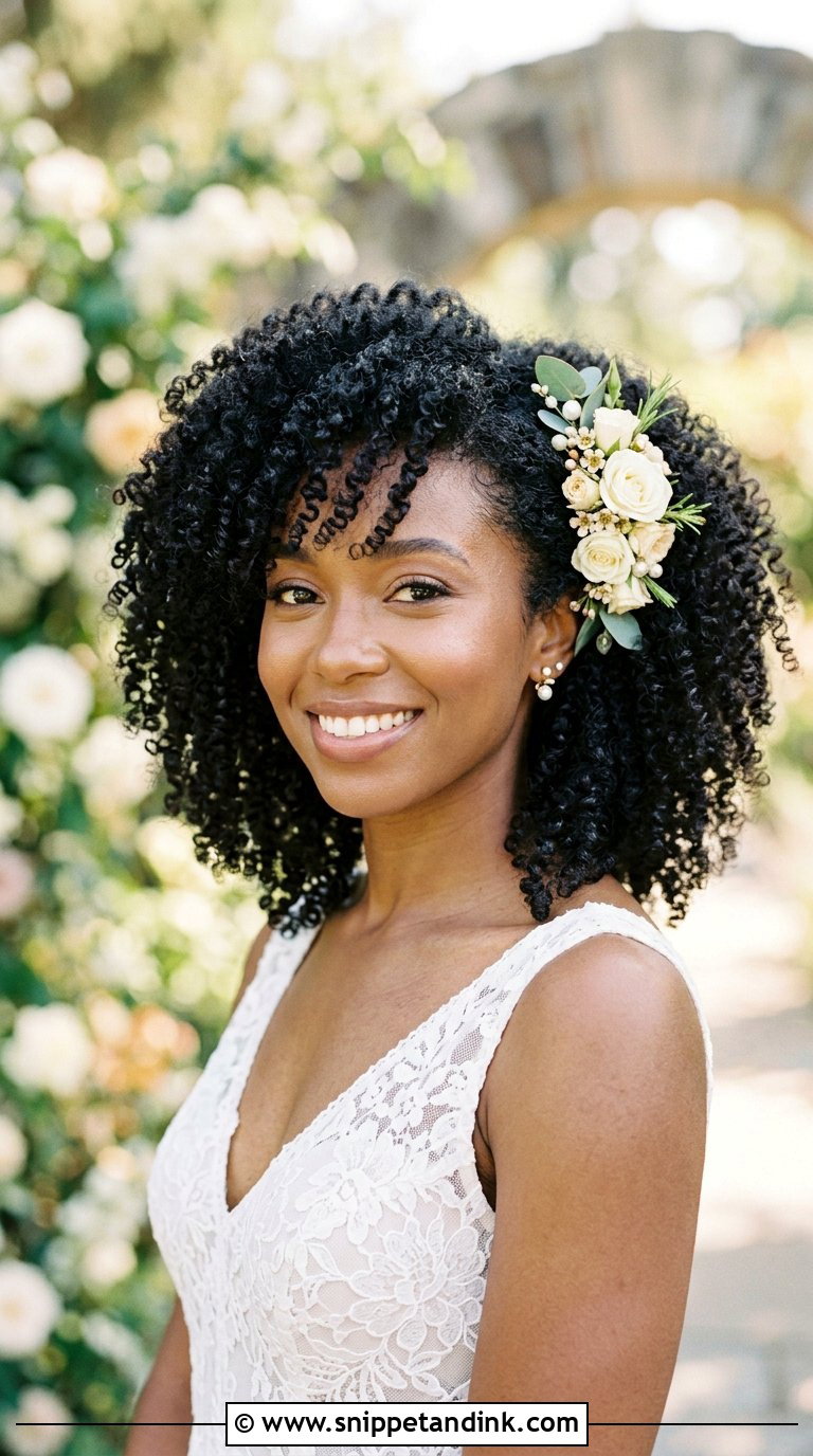 Defined Wash And Go - Snippet and Ink - 20 Black Wedding Hair Ideas