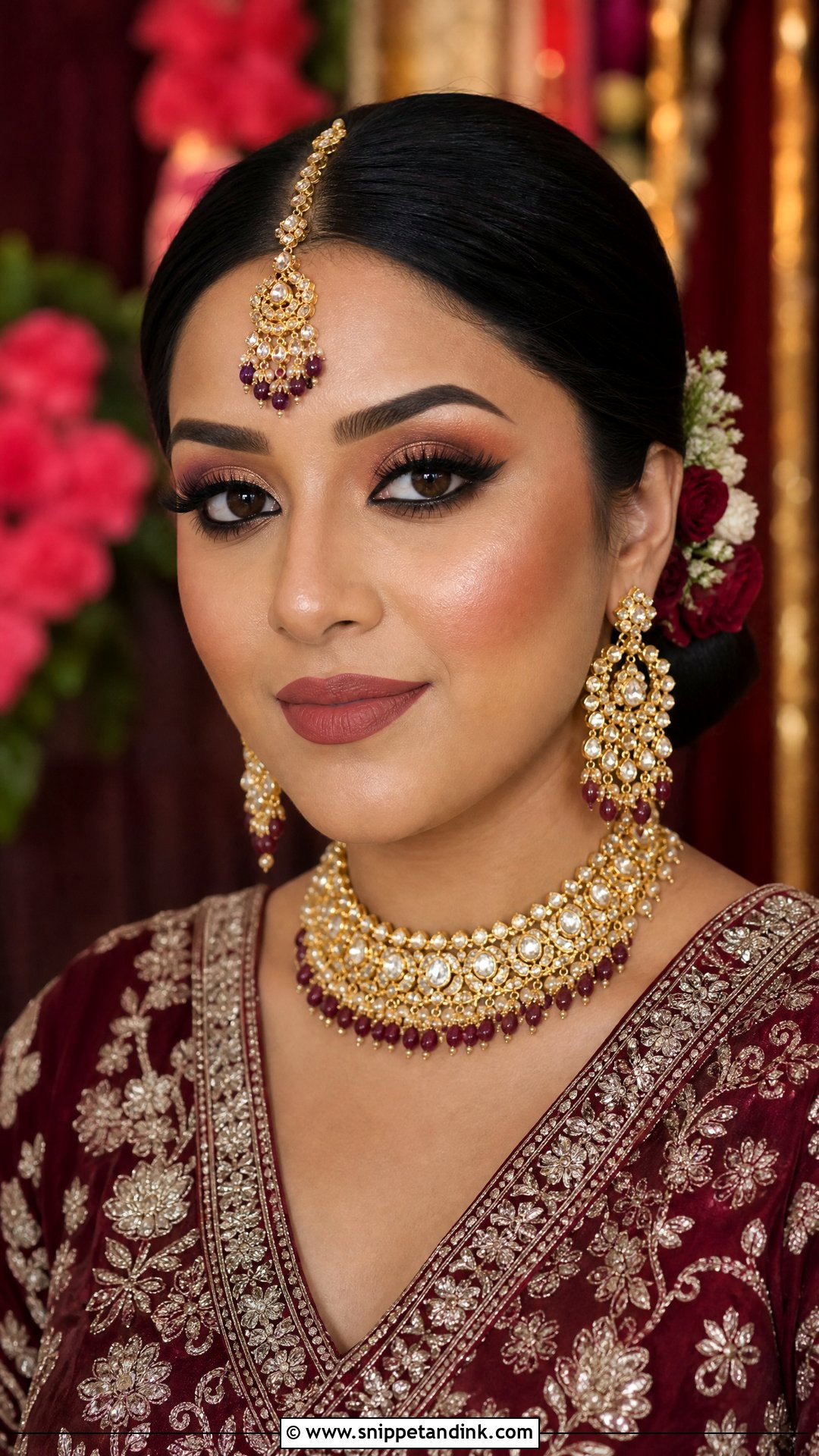 Desi Matte Bridal Makeup - Snippet and Ink - 20 Desi Wedding Makeup Looks