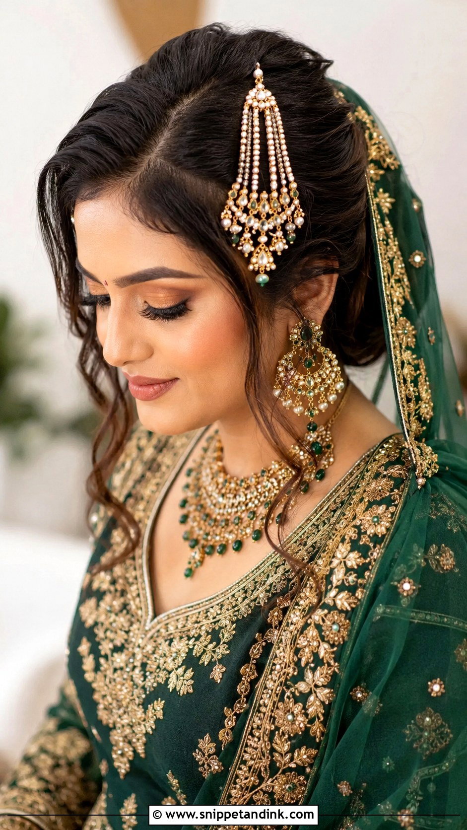 Desi Wedding Jhoomar Hair - Snippet and Ink - 15 Hair Styles for Desi Wedding