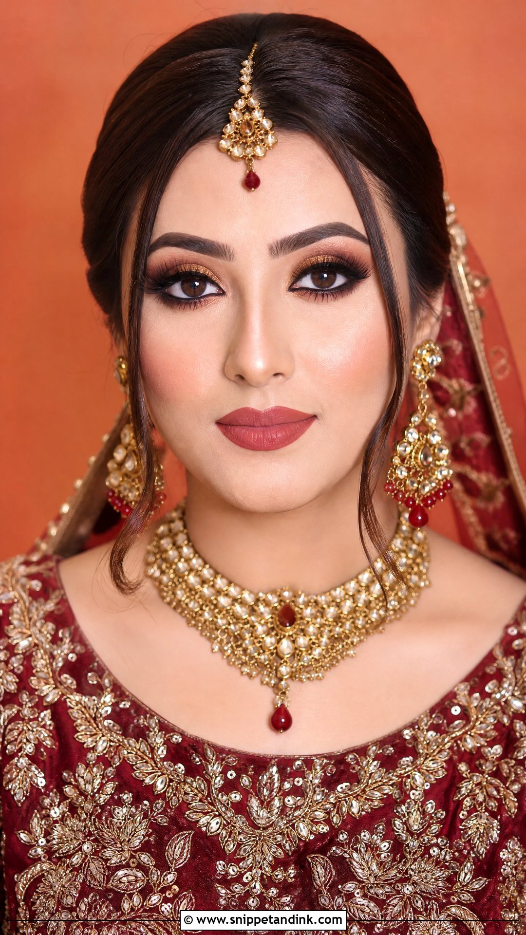 Desi Wedding Matte Bridal Makeup - Snippet and Ink - 25 Desi Wedding Makeup Ideas