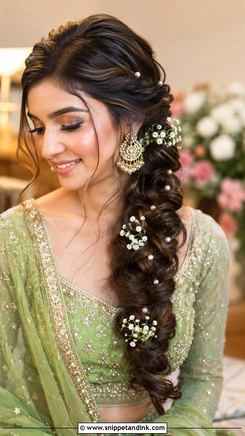 Desi Wedding Side Braid - Snippet and Ink - 15 Hair Styles for Desi Wedding