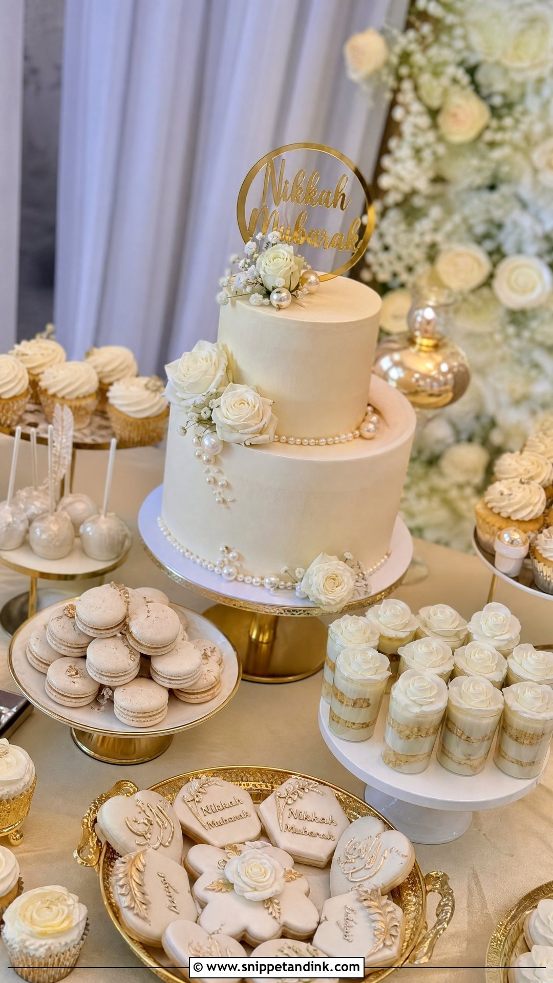 Dessert Table Nikkah Cake - Snippet and Ink - 25 Nikkah Cake Ideas