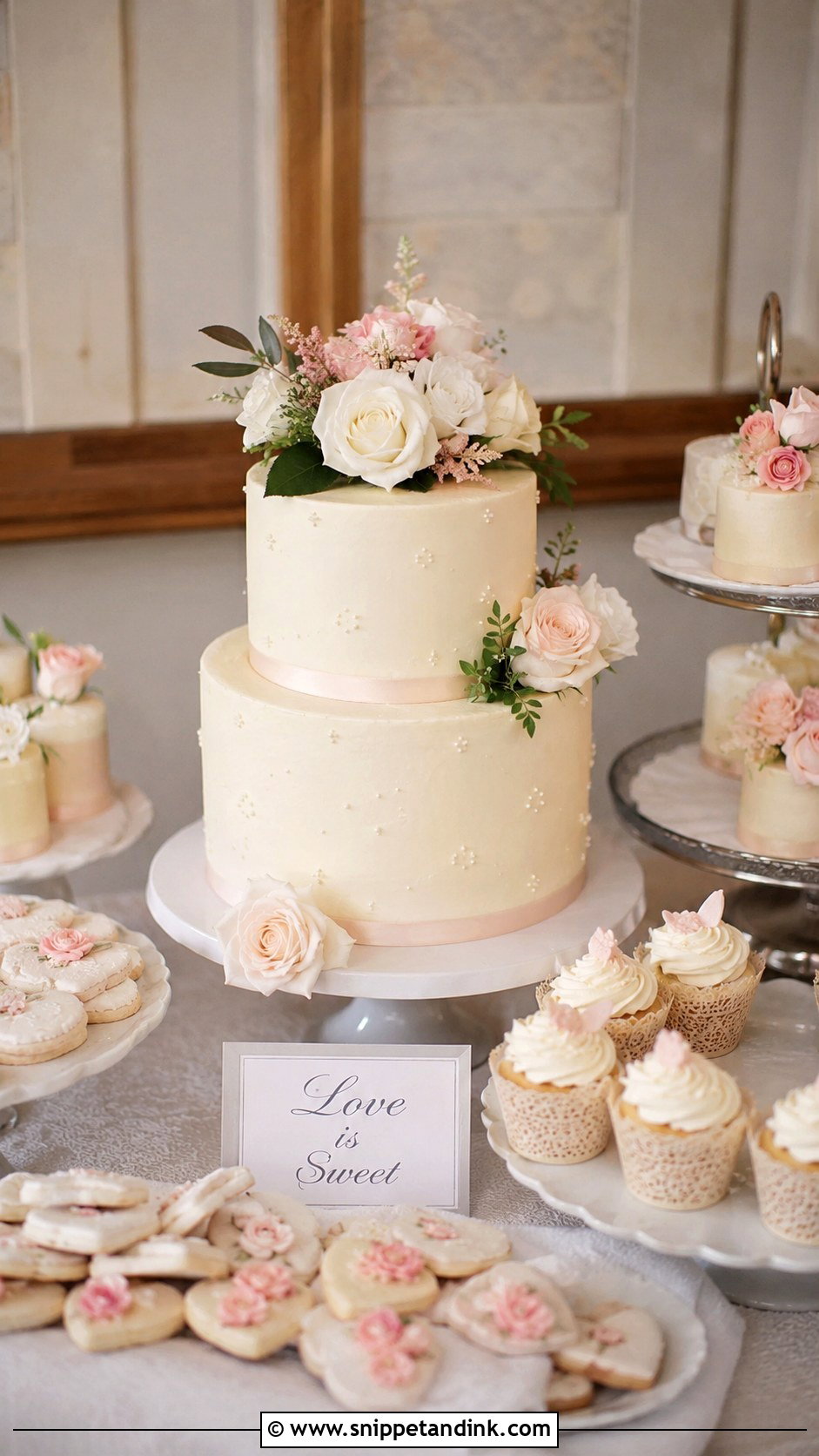 Dessert Table Wedding Cake - Snippet and Ink - 20 Display Cake Ideas for Wedding