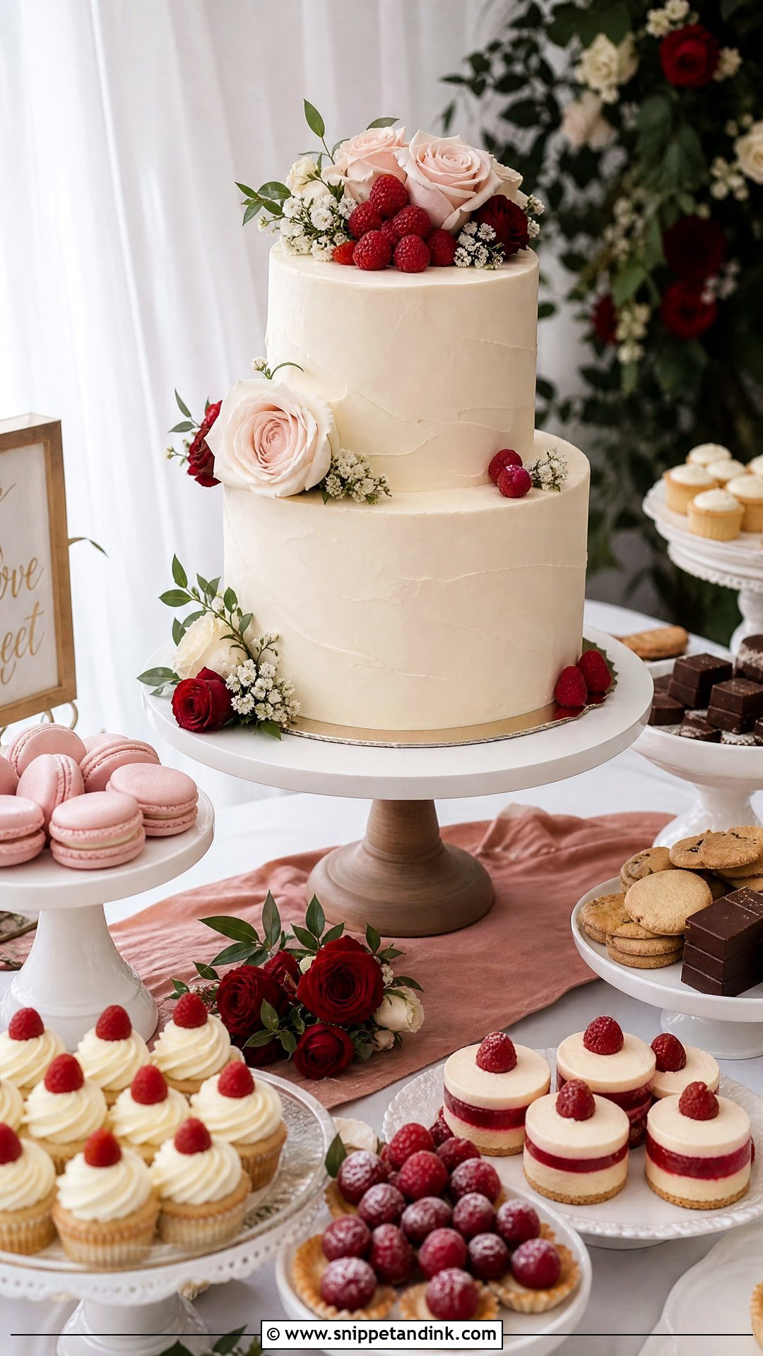 Dessert Table Wedding Cake - Snippet and Ink - 20 Unique Wedding Cake Ideas