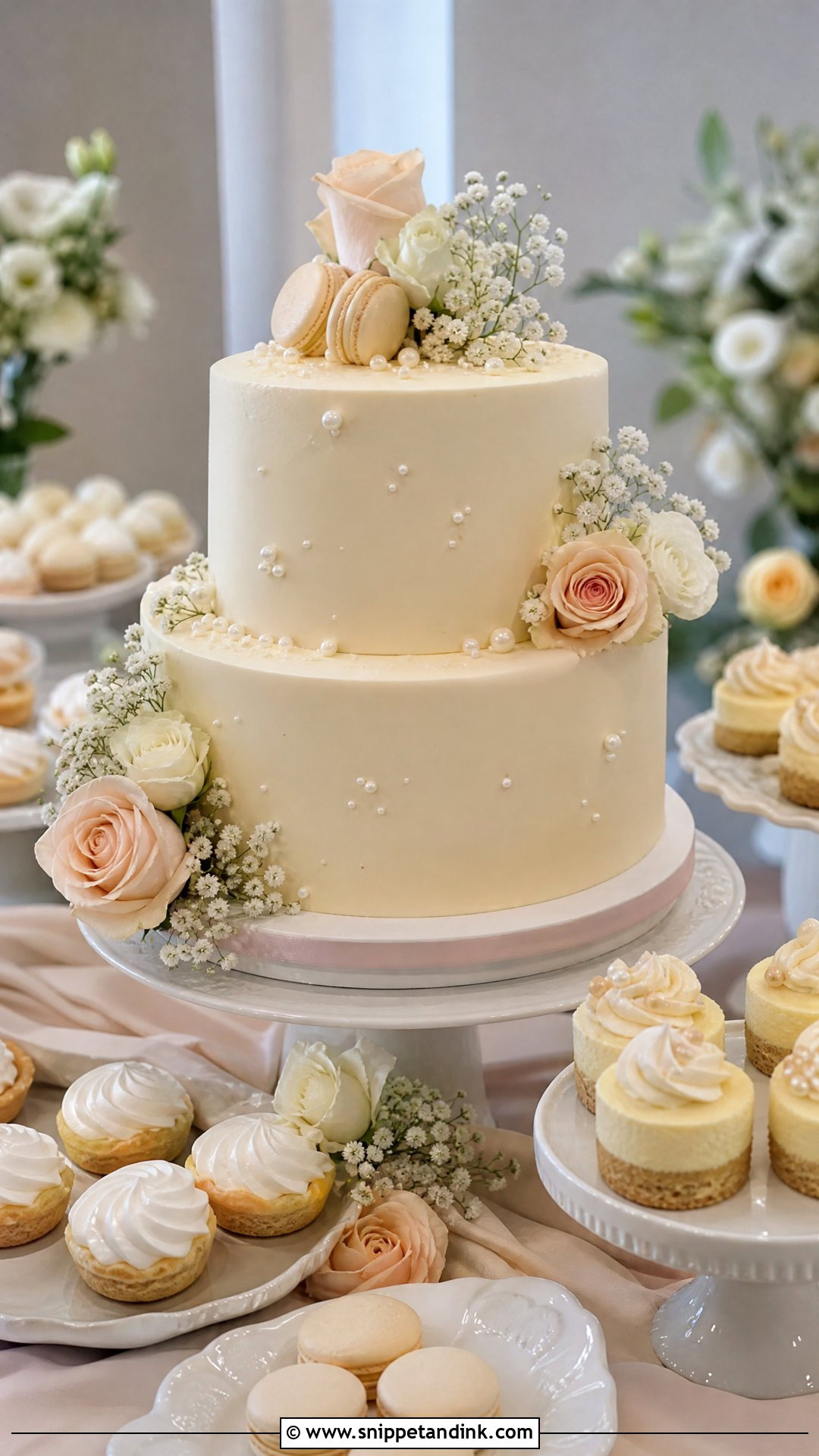 Dessert Table Wedding Cake - Snippet and Ink - 25 Trending Wedding Cakes