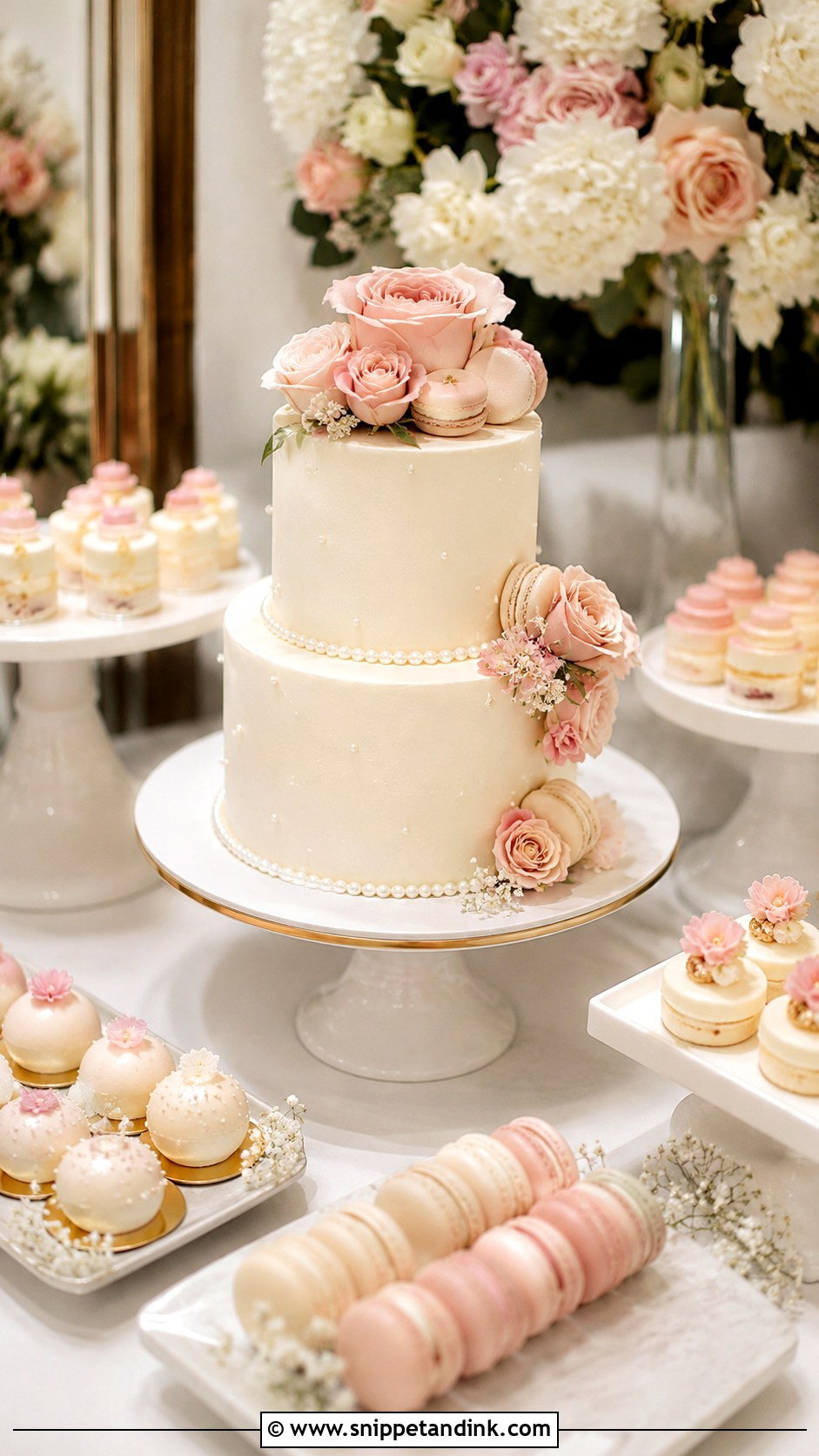 Dessert Table Wedding Cake - Snippet and Ink - 25 Wedding Cake Business