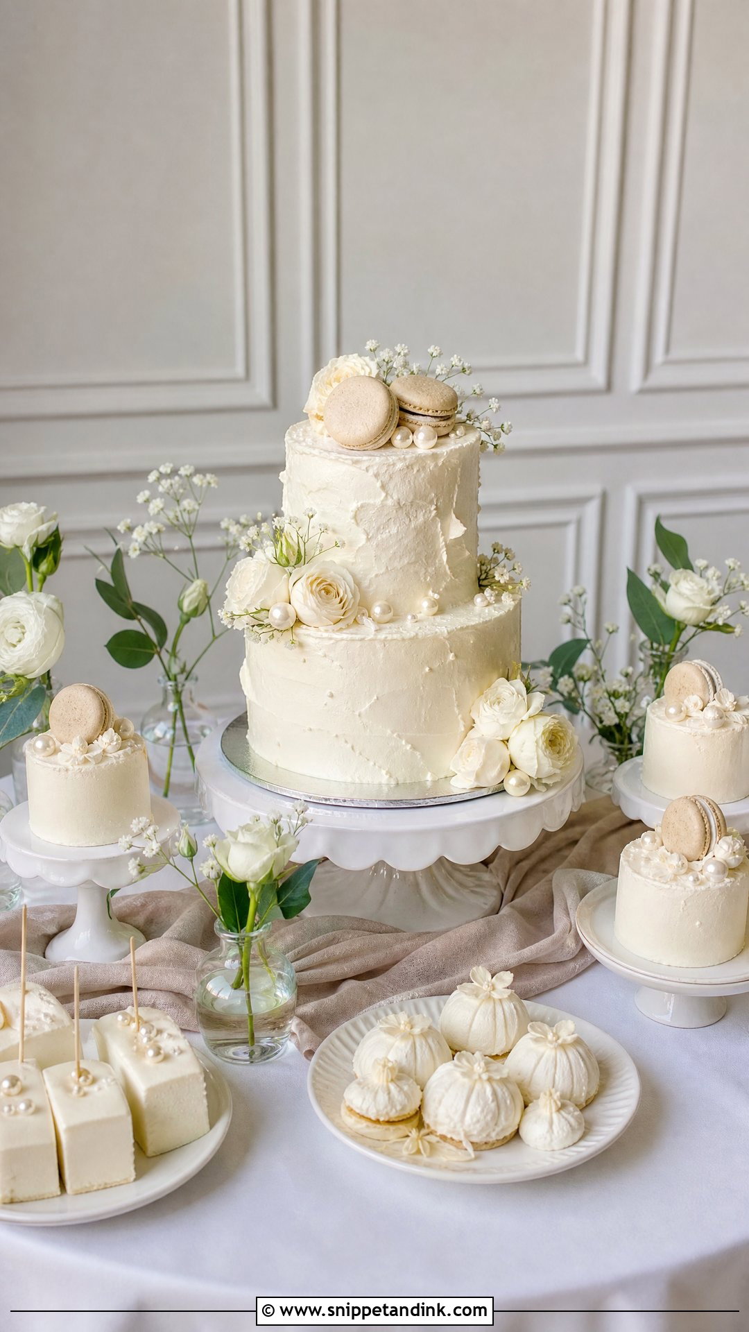 Dessert Table Wedding Cake - Snippet and Ink - 30 Pretty Cake Ideas for Wedding
