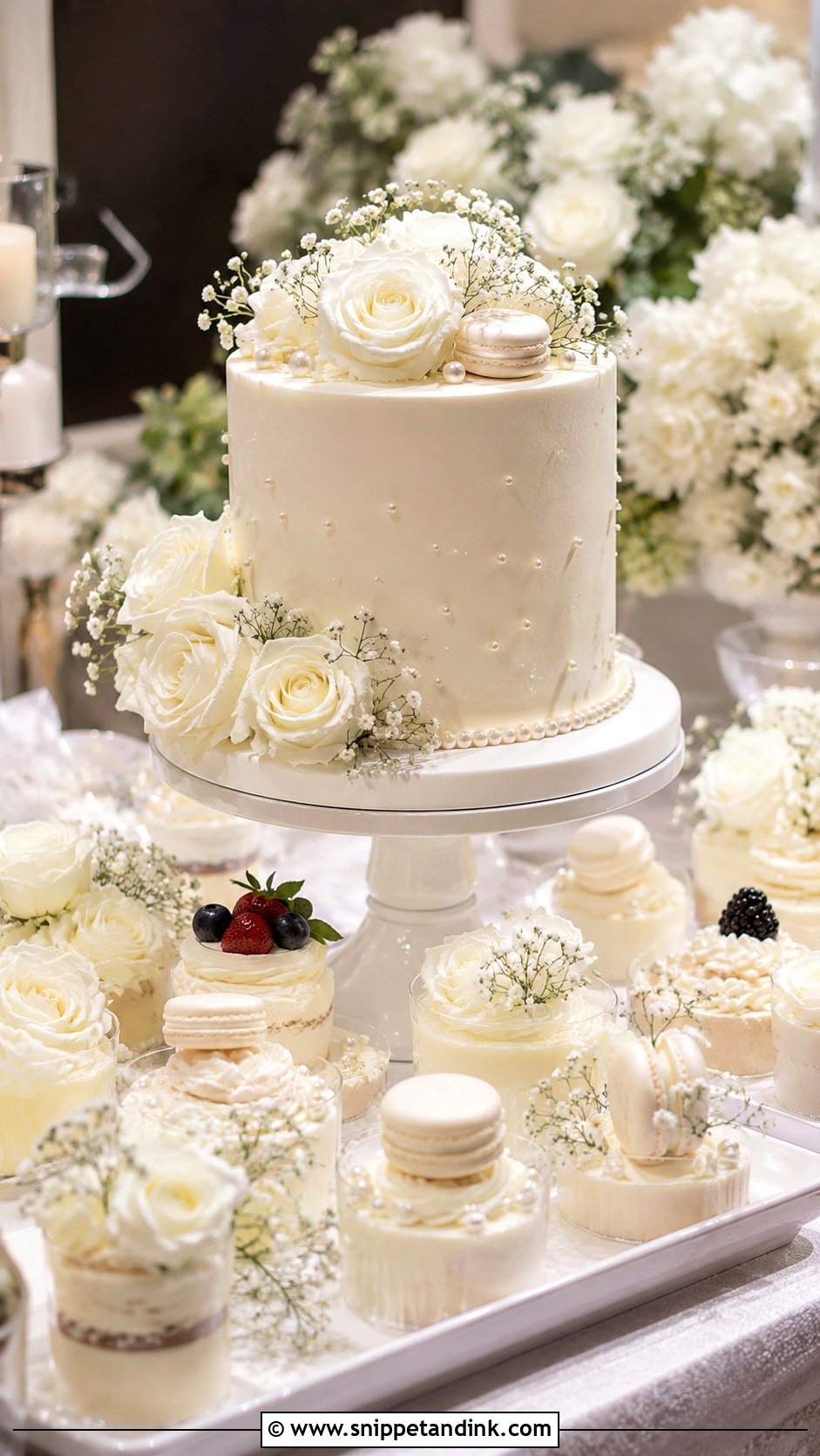 Dessert Table Wedding Cake - Snippet and Ink - 30 Simple Unique Wedding Cake Ideas