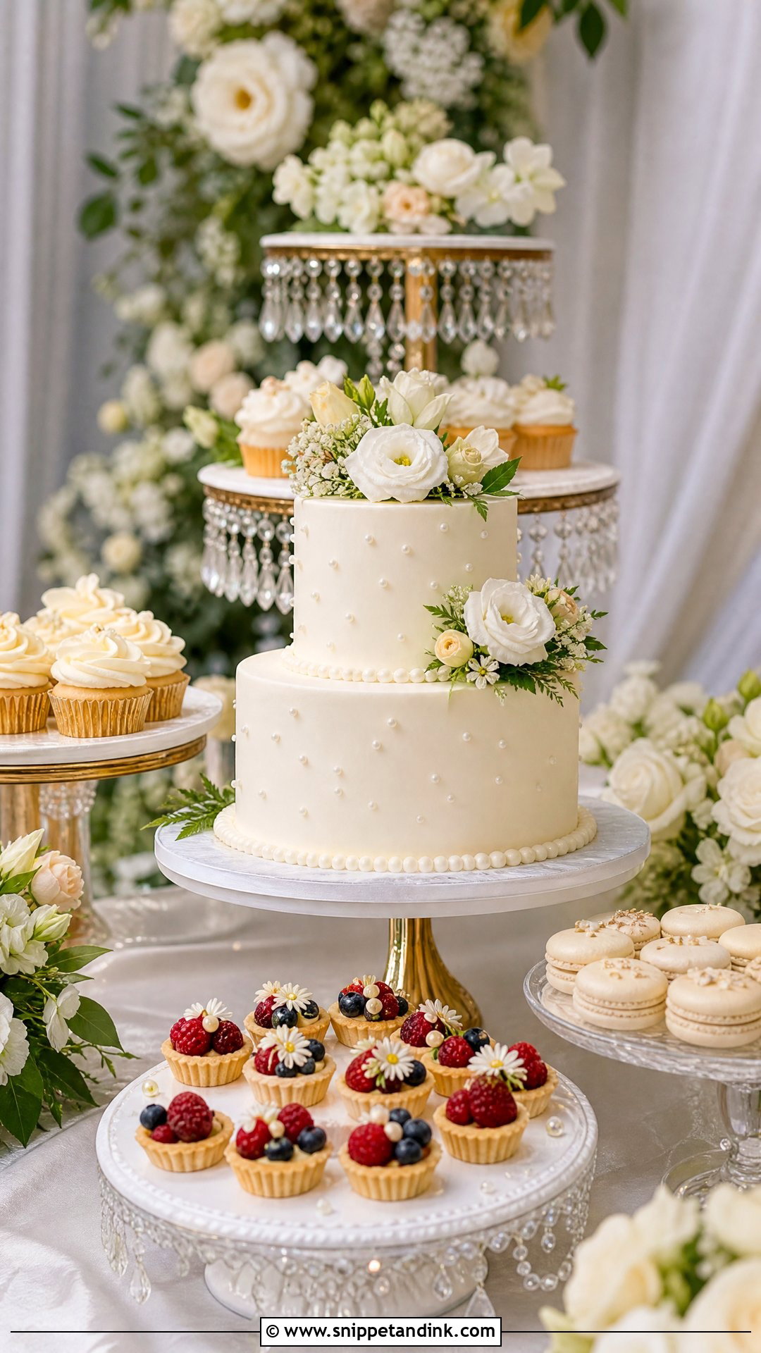 Dessert Table Wedding Cake - Snippet and Ink - 35 Wedding Cake Designs
