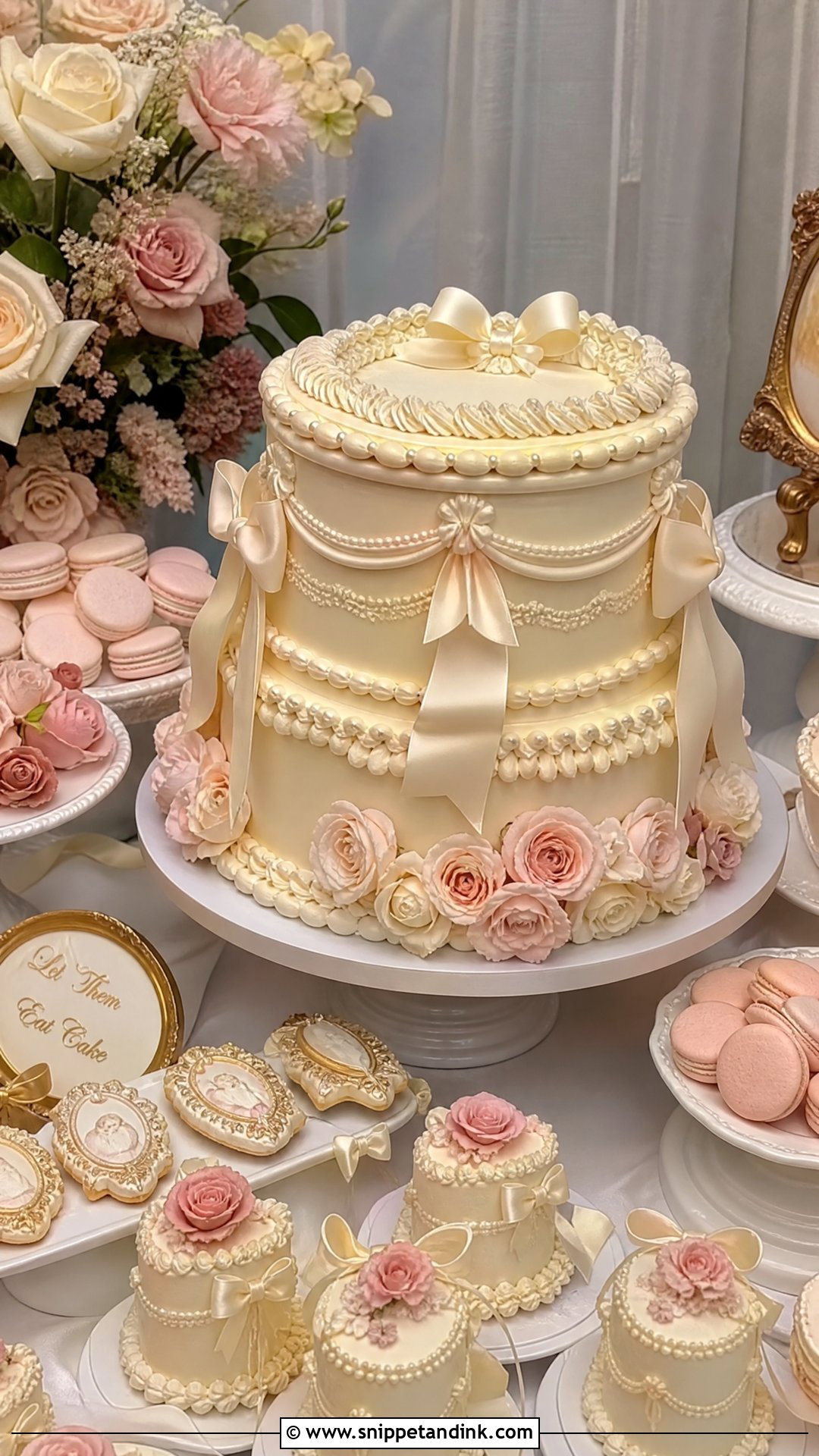 Dessert Table Wedding Cake - Snippet and Ink - 20 Let Them Eat Cake Aesthetic Ideas for Wedding