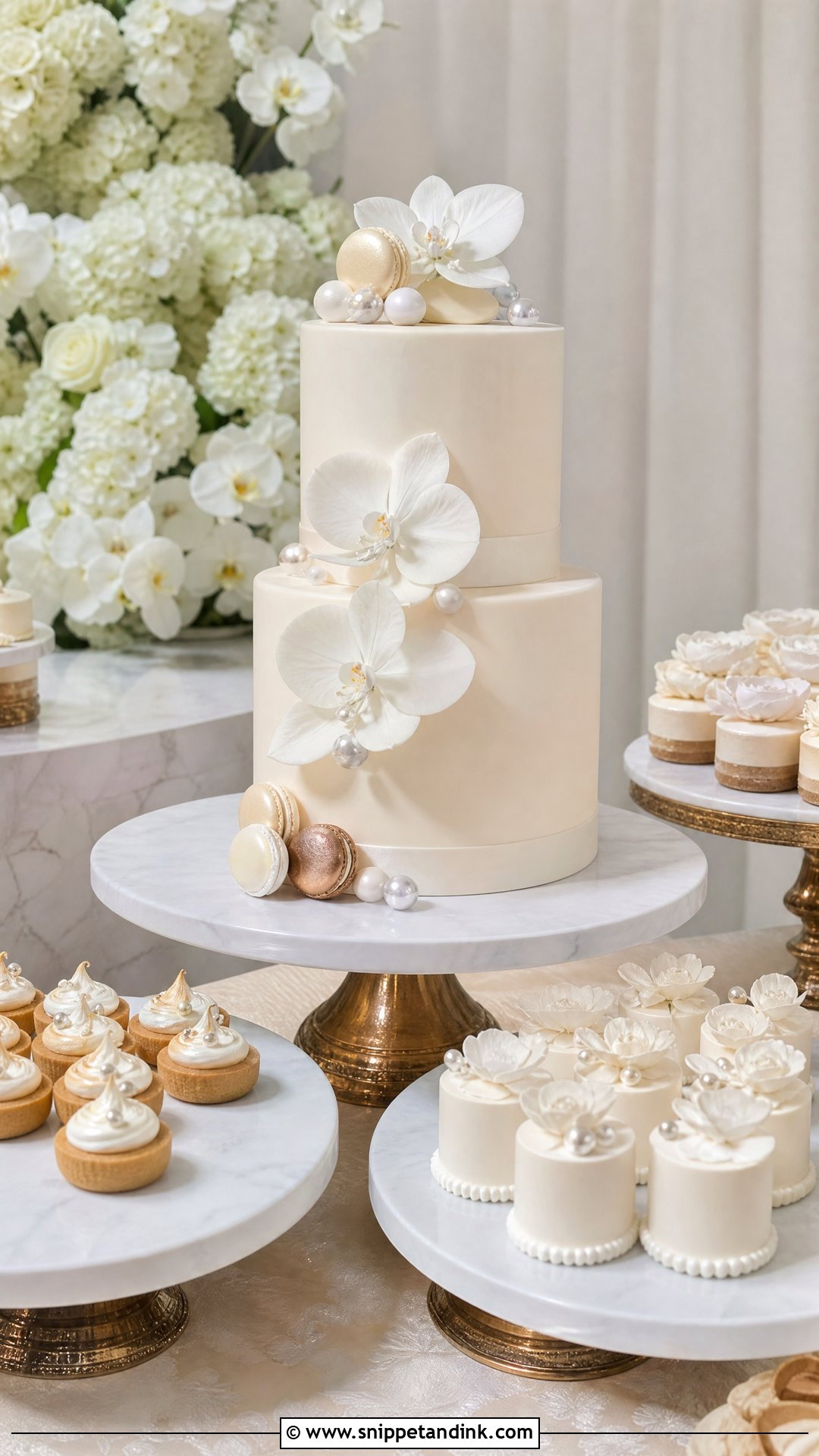 Dessert Table Wedding Cake - Snippet and Ink - 20 Luxury Wedding Cake Designs