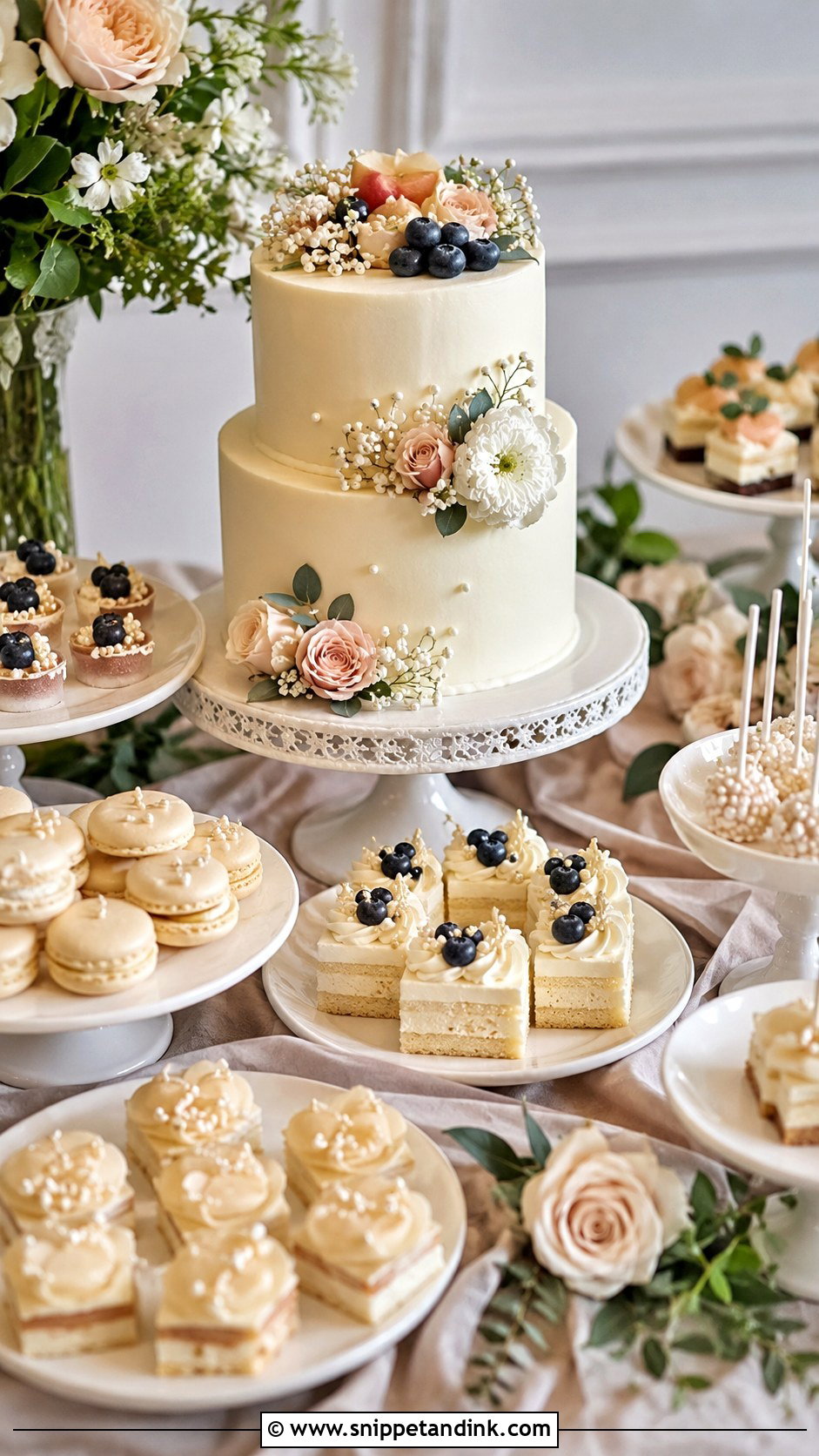 Dessert Table Wedding Cake - Snippet and Ink - 20 Type of Cakes for Wedding