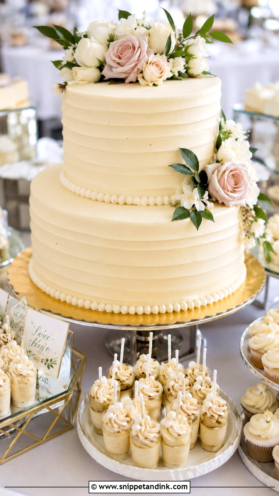 Dessert Table Wedding Cake Servings - Snippet and Ink - 20 Wedding Cake Serving Guide