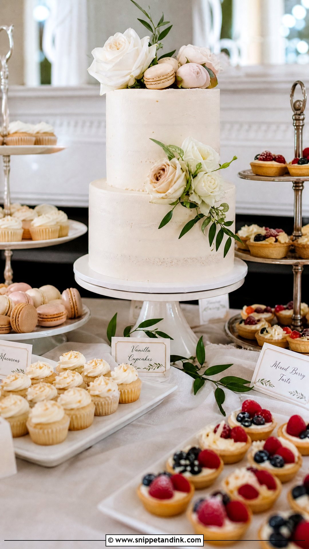 Dessert Wedding Cake Table - Snippet and Ink - 25 Wedding Cake Table Ideas