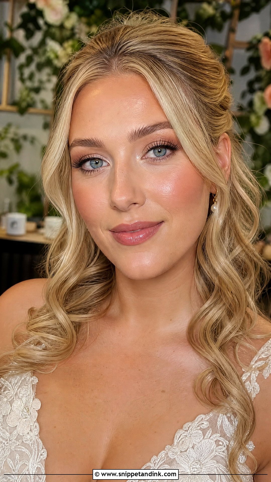Dewy Blonde Bridal Makeup - Snippet and Ink - 25 Blonde Wedding Makeup Ideas