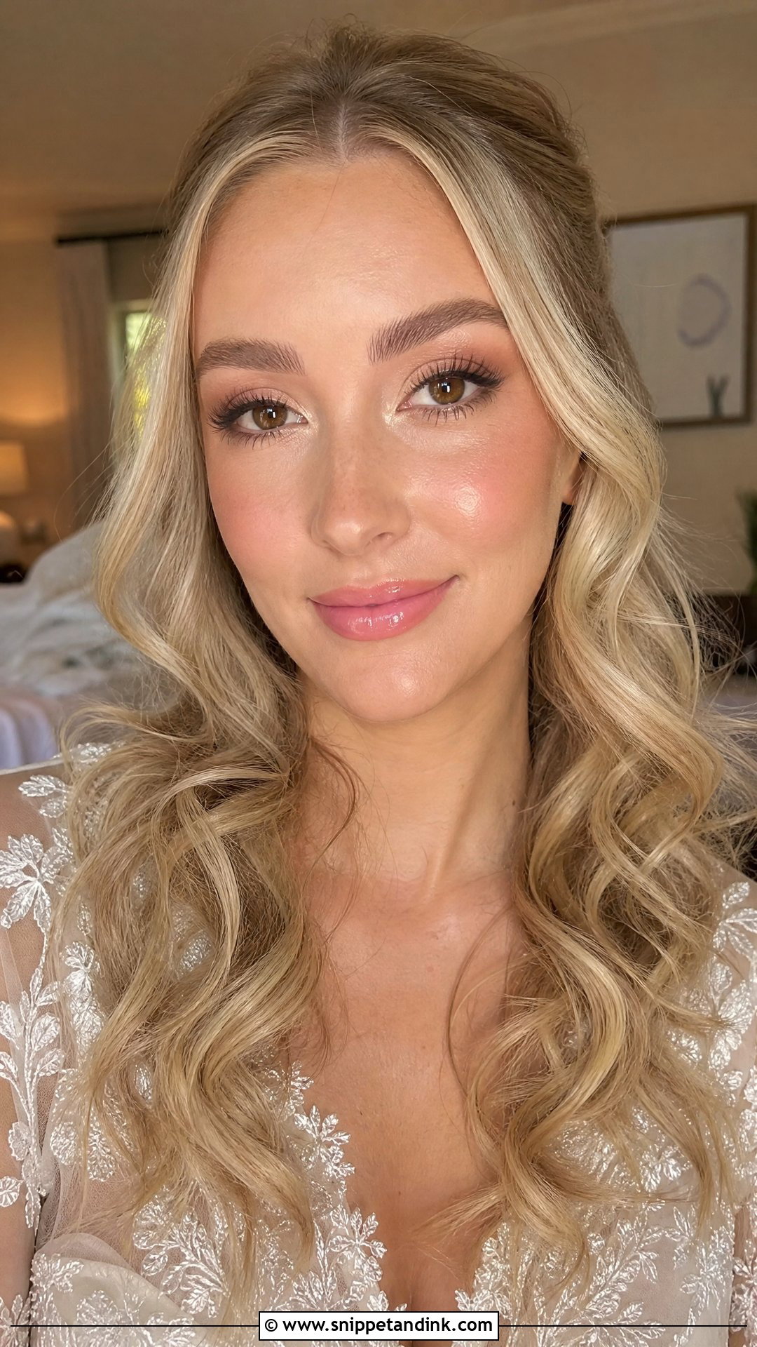 Dewy Blushing Bride Makeup - Snippet and Ink - 20 Blushing Bride Makeup Ideas