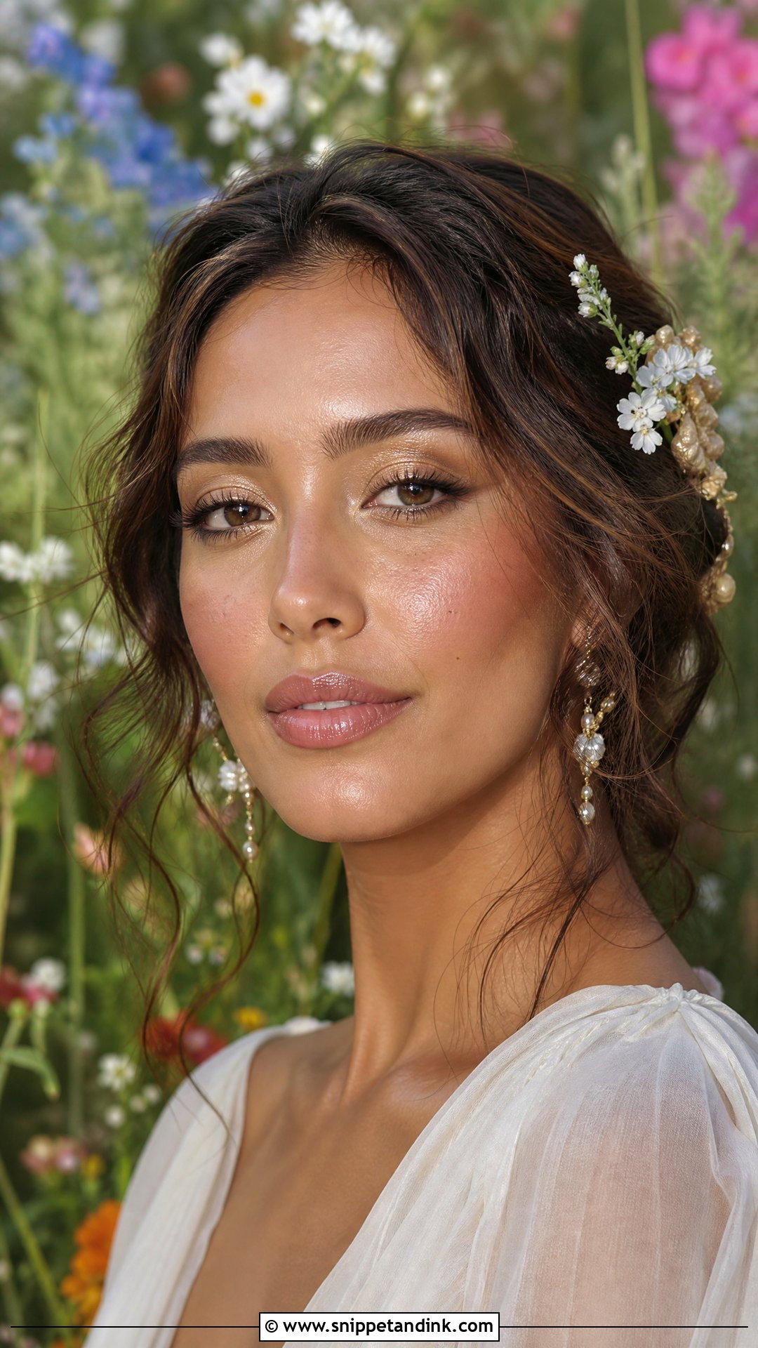 Dewy Boho Bridal Makeup - Snippet and Ink - 20 Boho Bridal Makeup Ideas