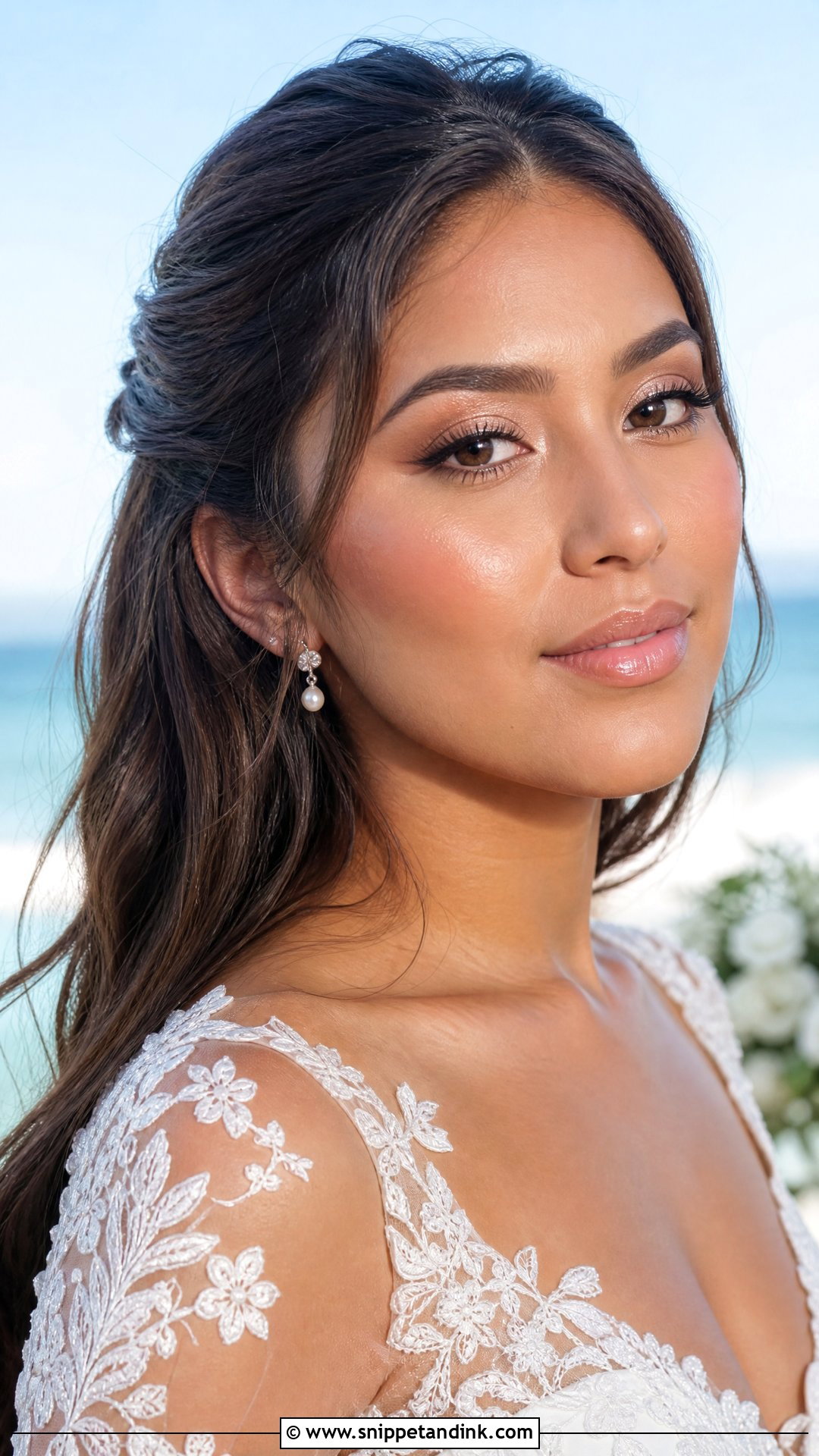 Dewy Bridal Makeup - Snippet and Ink - 20 Bridal Makeup Aesthetic Ideas