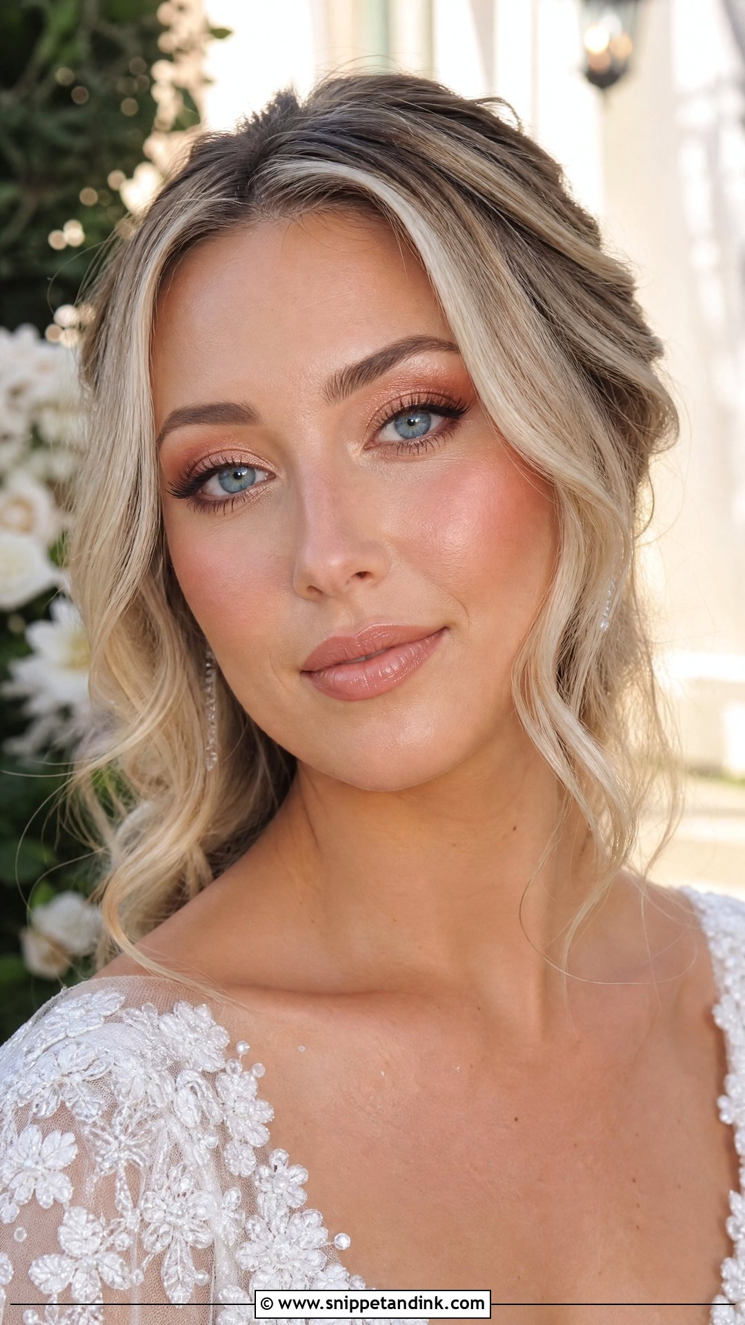 Dewy Bridal Makeup For Blue Eyes - Snippet and Ink - 25 Dewy Bridal Makeup Ideas