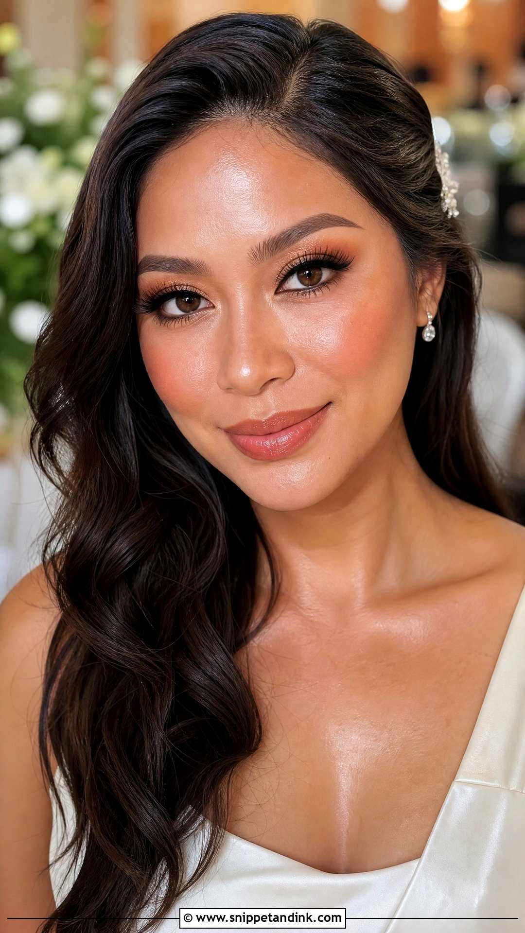 Dewy Bridal Makeup For Brown Eyes - Snippet and Ink - 25 Dewy Bridal Makeup Ideas
