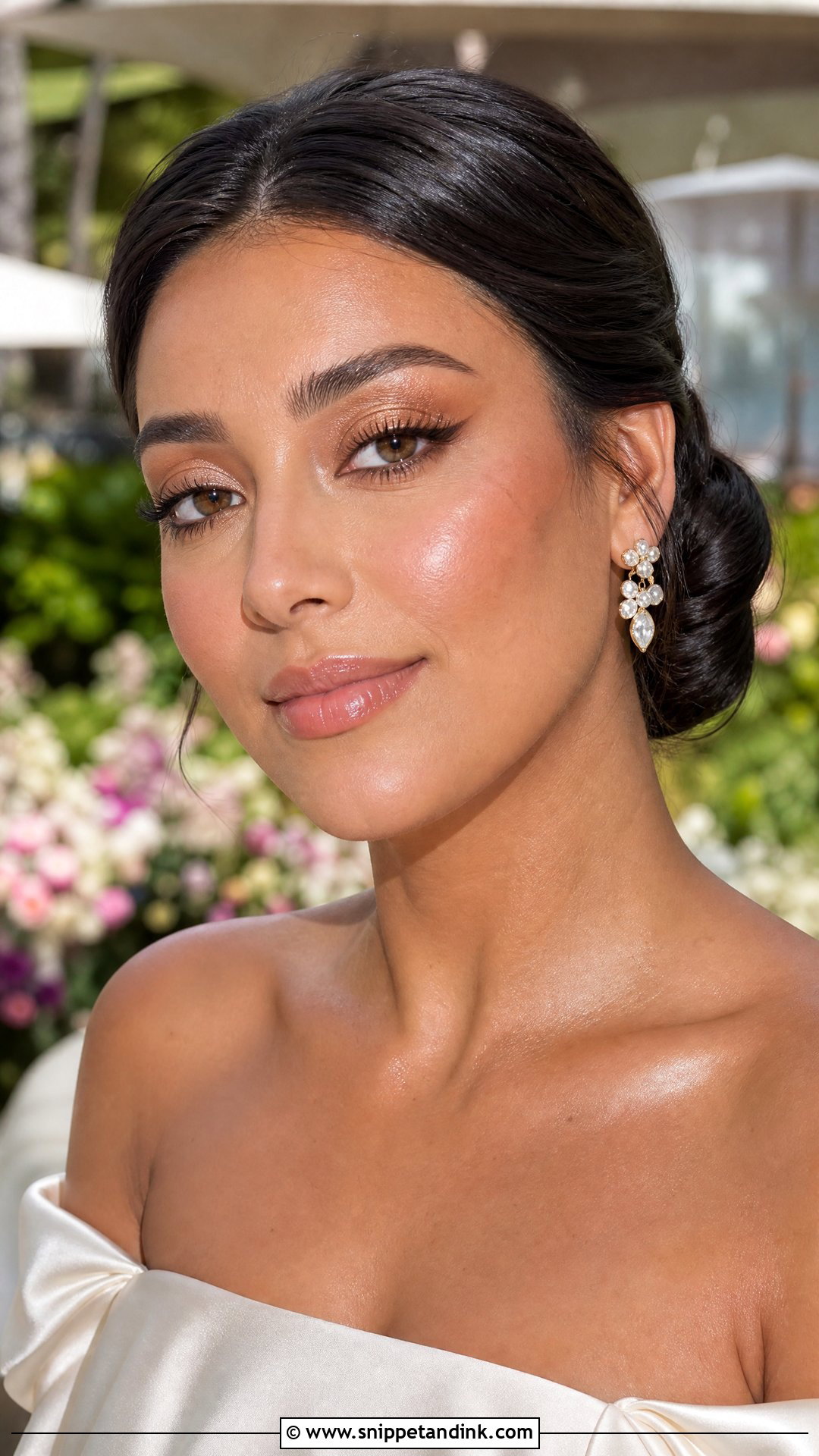 Dewy Bridal Makeup For Brown Eyes - Snippet and Ink - 25 Glowy Bridal Makeup for Brown Eyes