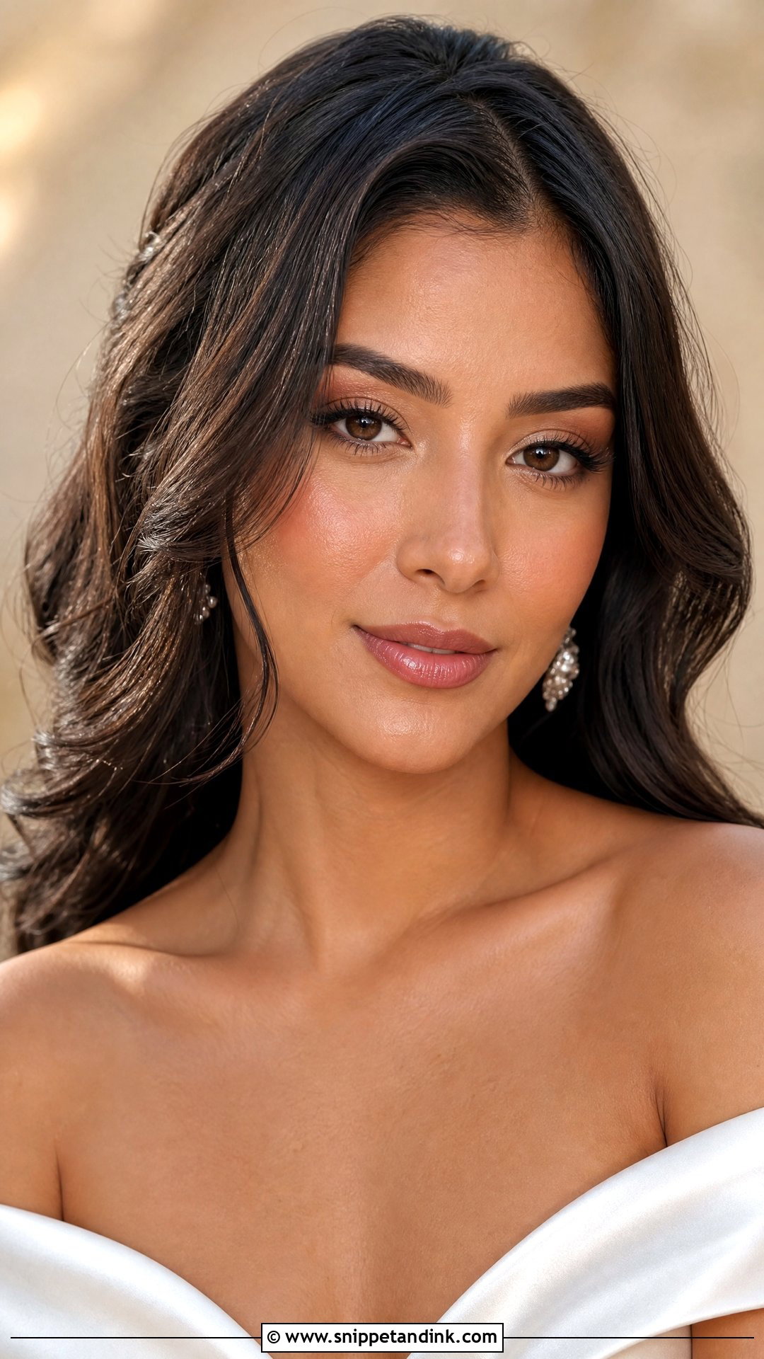 Dewy Bridal Makeup For Brown Skin - Snippet and Ink - 20 Brown Girl Bridal Makeup Ideas
