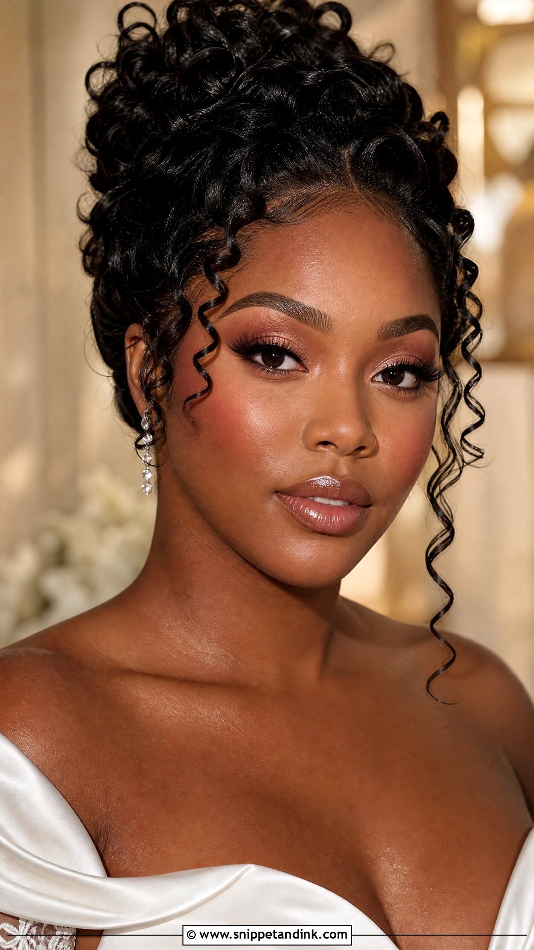 Dewy Bridal Makeup For Dark Skin - Snippet and Ink - 20 Dark Skin Bridal Makeup Ideas
