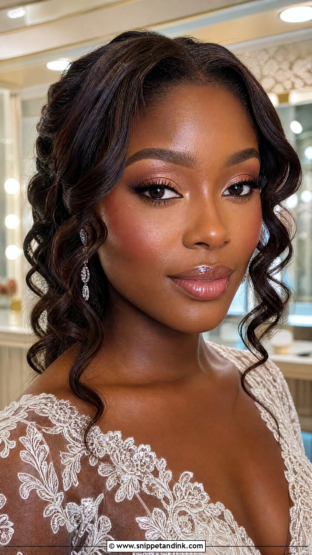 Dewy Bridal Makeup For Dark Skin - Snippet and Ink - 20 Bridal Makeup for Dark Skin Ideas