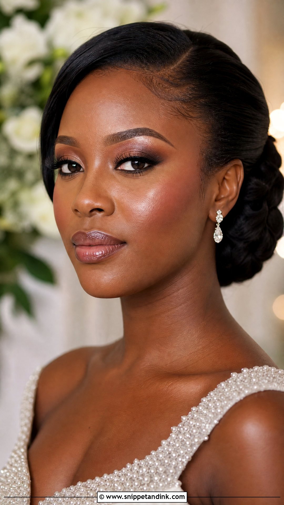 Dewy Bridal Makeup For Deep Skin - Snippet and Ink - 25 Dewy Bridal Makeup Ideas