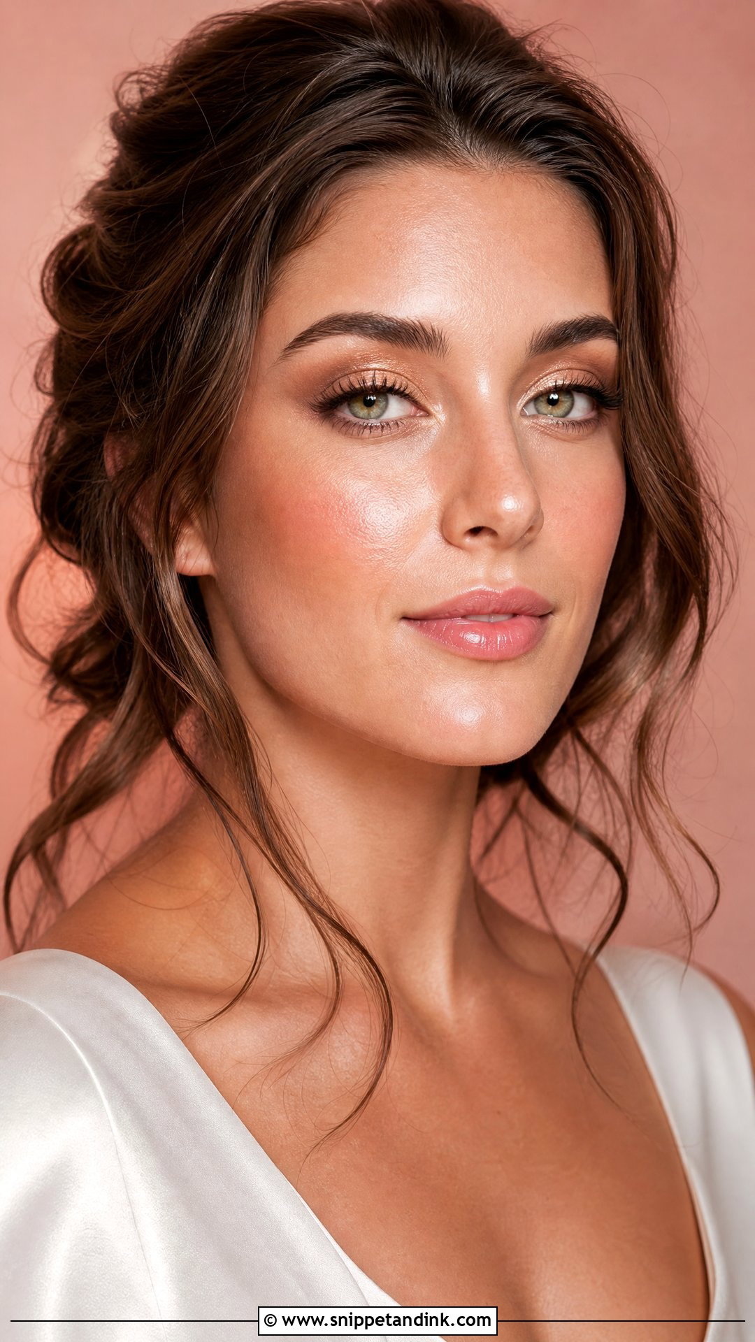 Dewy Bridal Makeup For Green Eyes - Snippet and Ink - 20 Green Eye Wedding Makeup Ideas