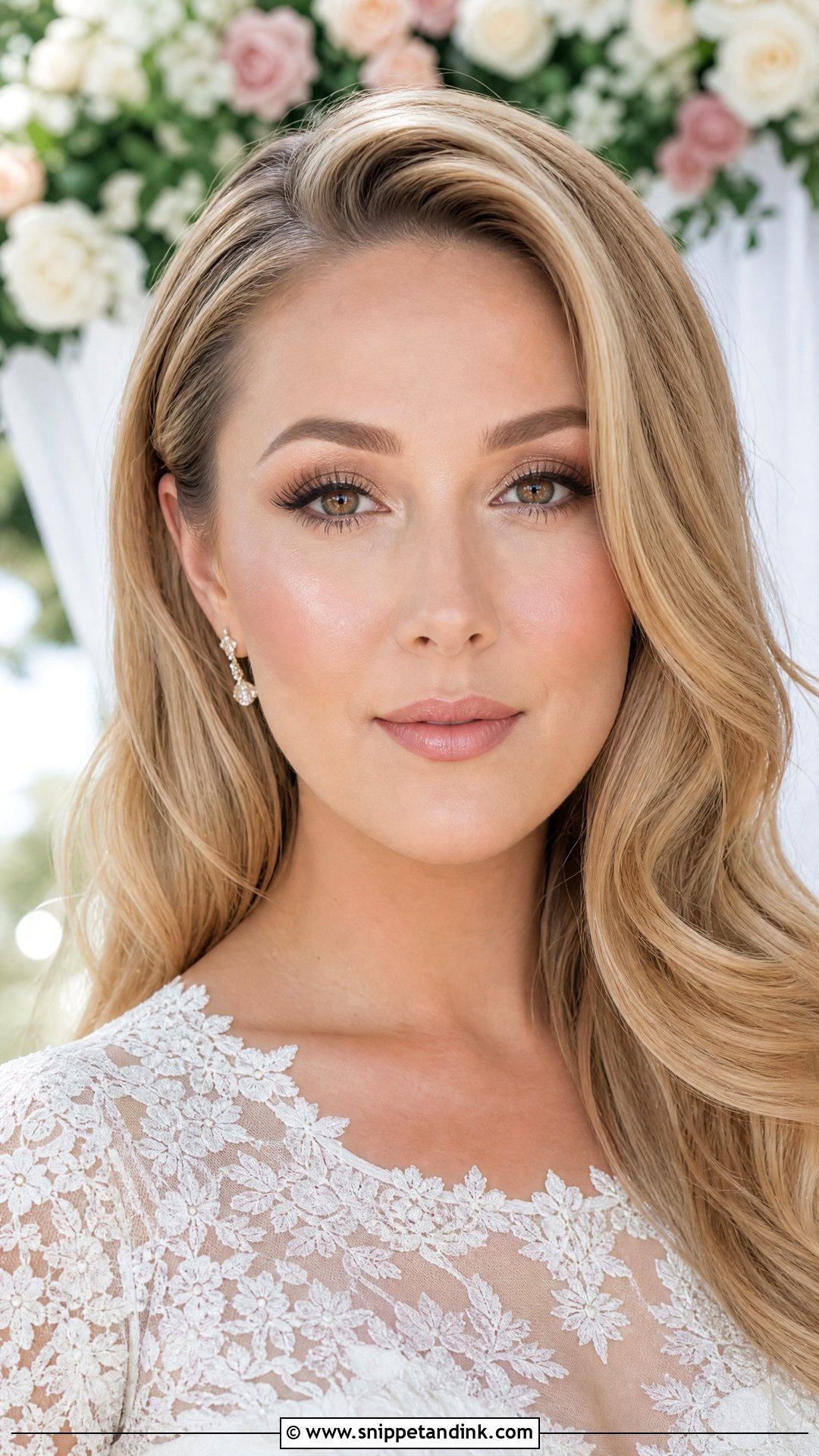 Dewy Bridal Makeup For Round Face - Snippet and Ink - 20 Bridal Makeup for Round Face Ideas
