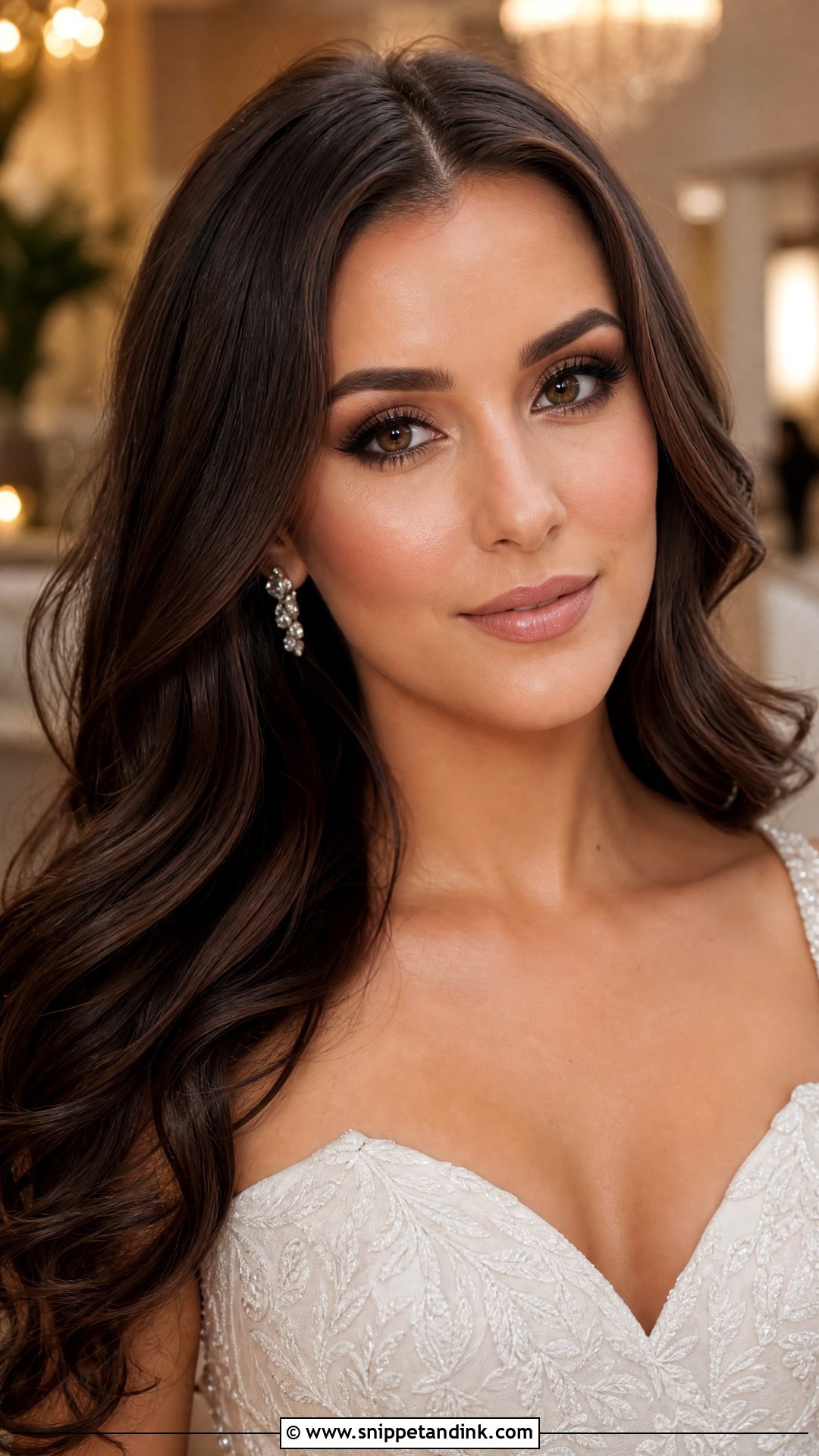 Dewy Bridal Makeup With Brown Smokey Eyes - Snippet and Ink - 25 Dewy Bridal Makeup Ideas