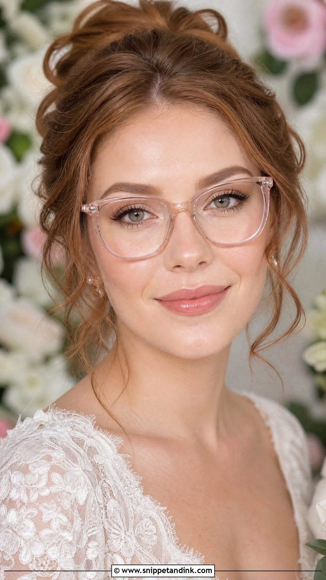 Dewy Bridal Makeup With Glasses - Snippet and Ink - 20 Bridal Makeup with Glasses