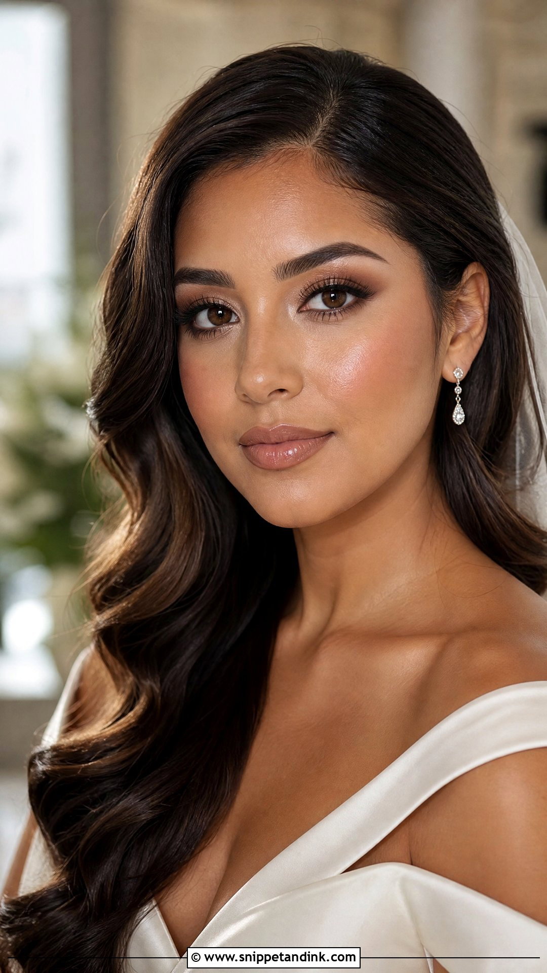 Dewy Bridal Makeup With Nude Lip - Snippet and Ink - 25 Dewy Bridal Makeup Ideas