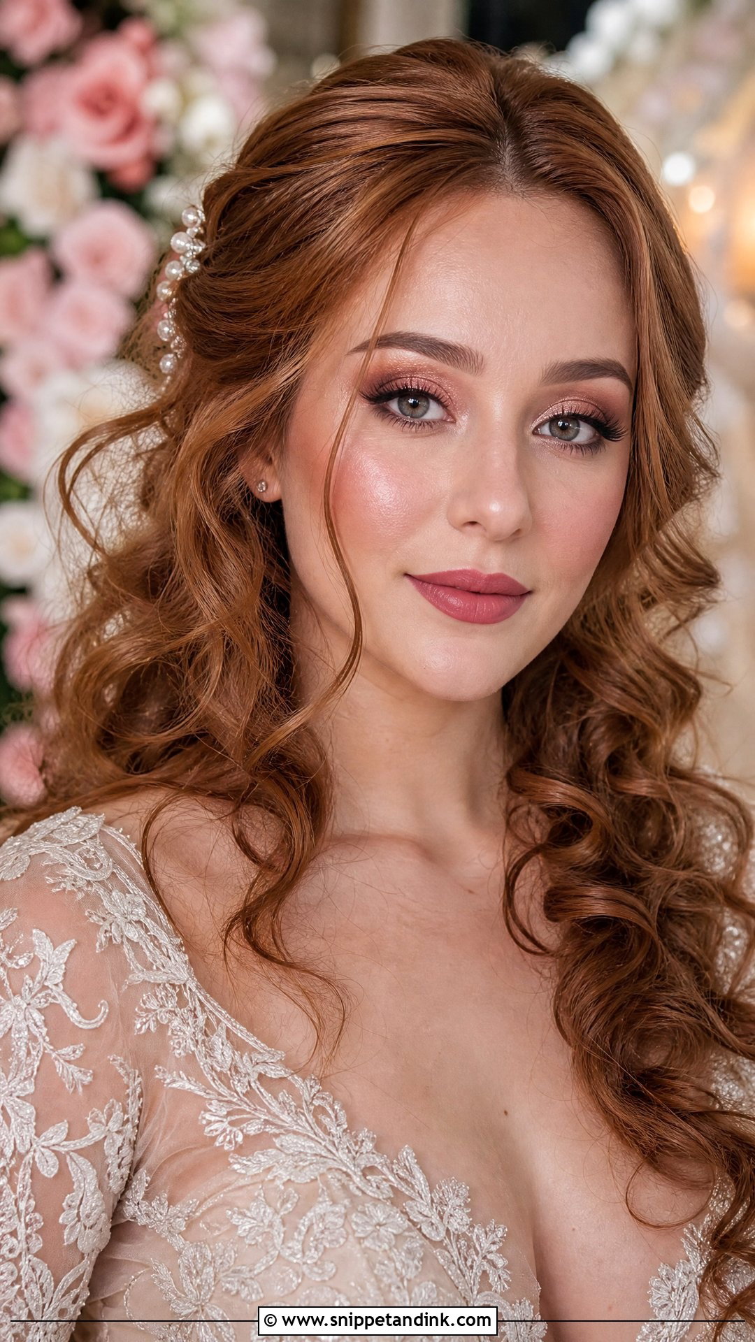 Dewy Bridal Makeup With Rose Gold Eyes - Snippet and Ink - 25 Dewy Bridal Makeup Ideas