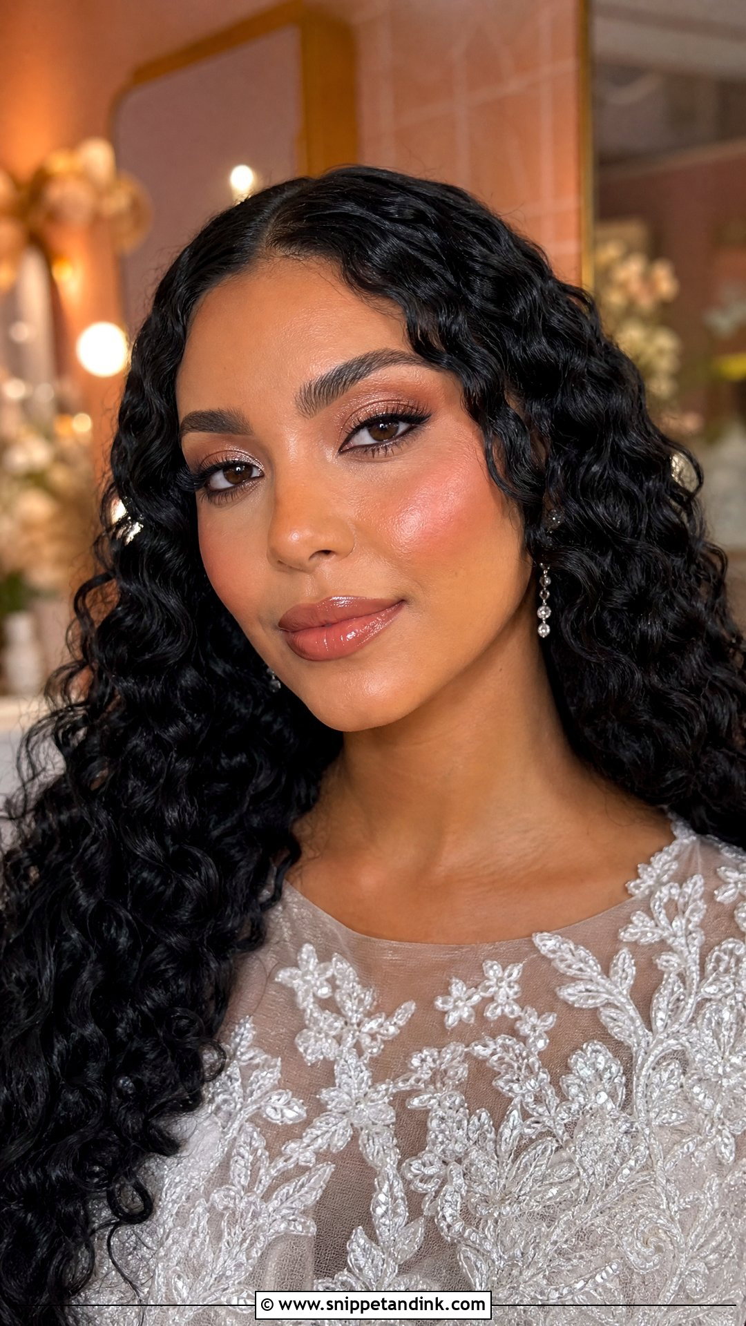 Dewy Bridal Makeup for Black Women - Snippet and Ink - 20 Bridal Makeup for Black Women