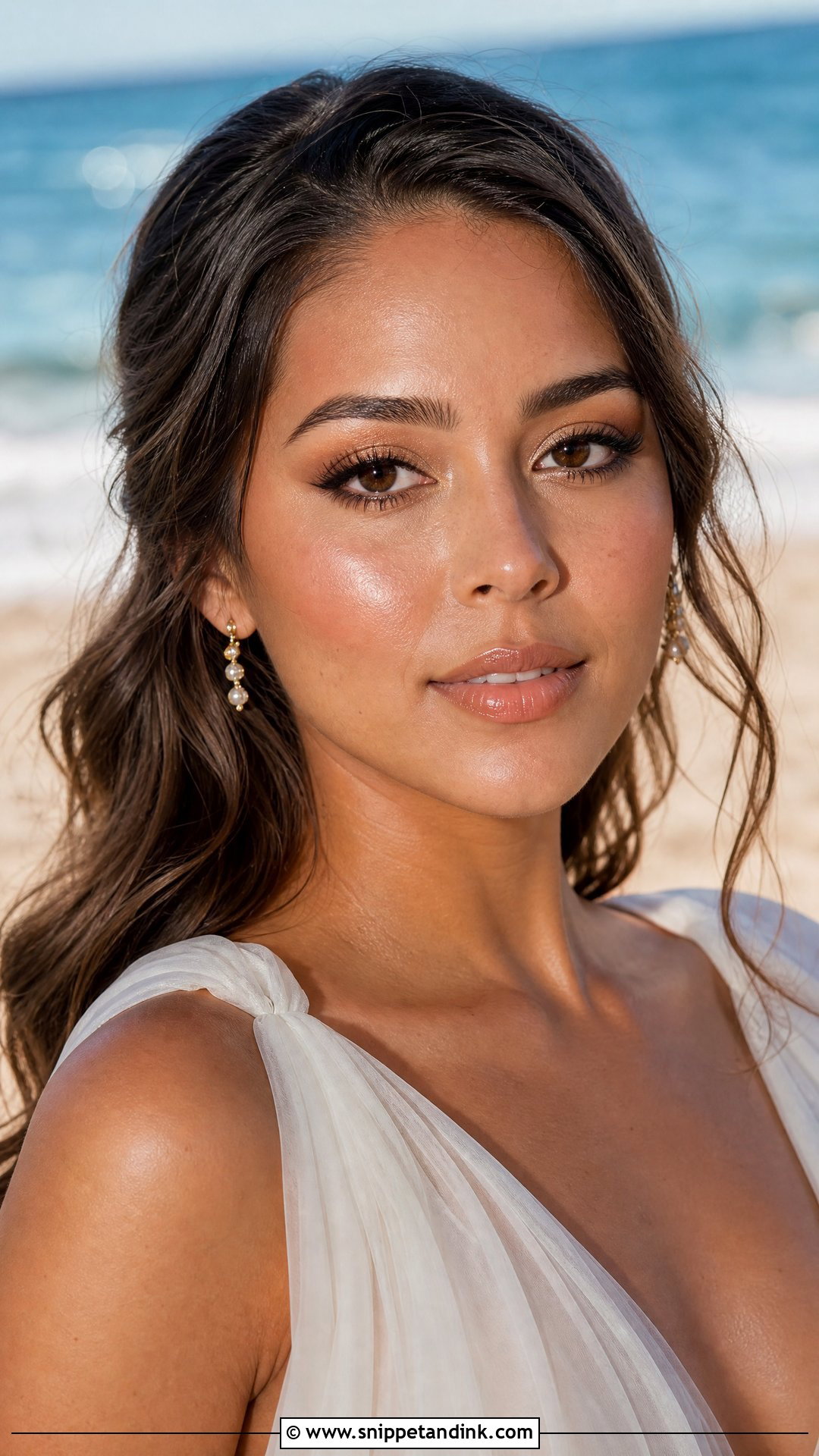 Dewy Bridal Makeup for Brown Eyes - Snippet and Ink - 20 Wedding Bride Makeup for Brown Eyes